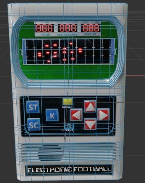 Vintage Football Handheld 3D model_3