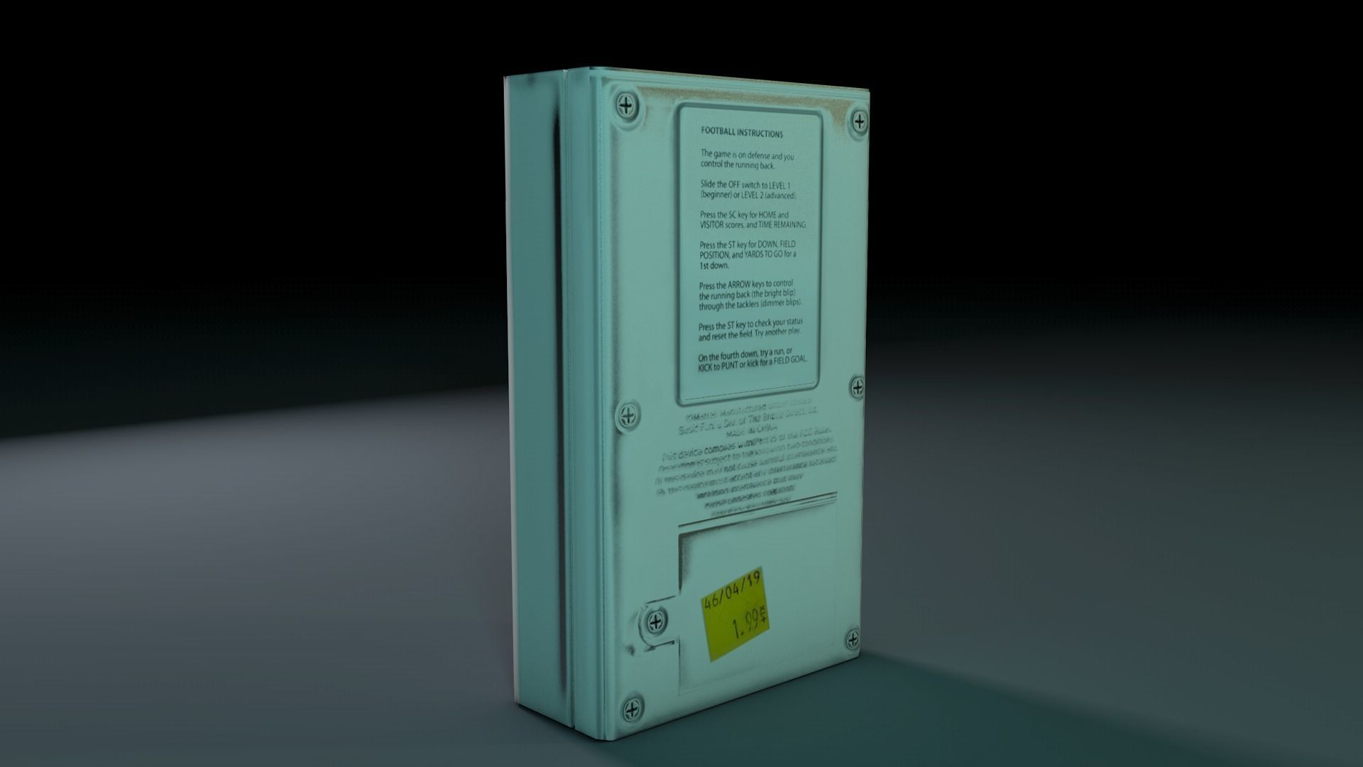 Vintage Football Handheld 3D model_1