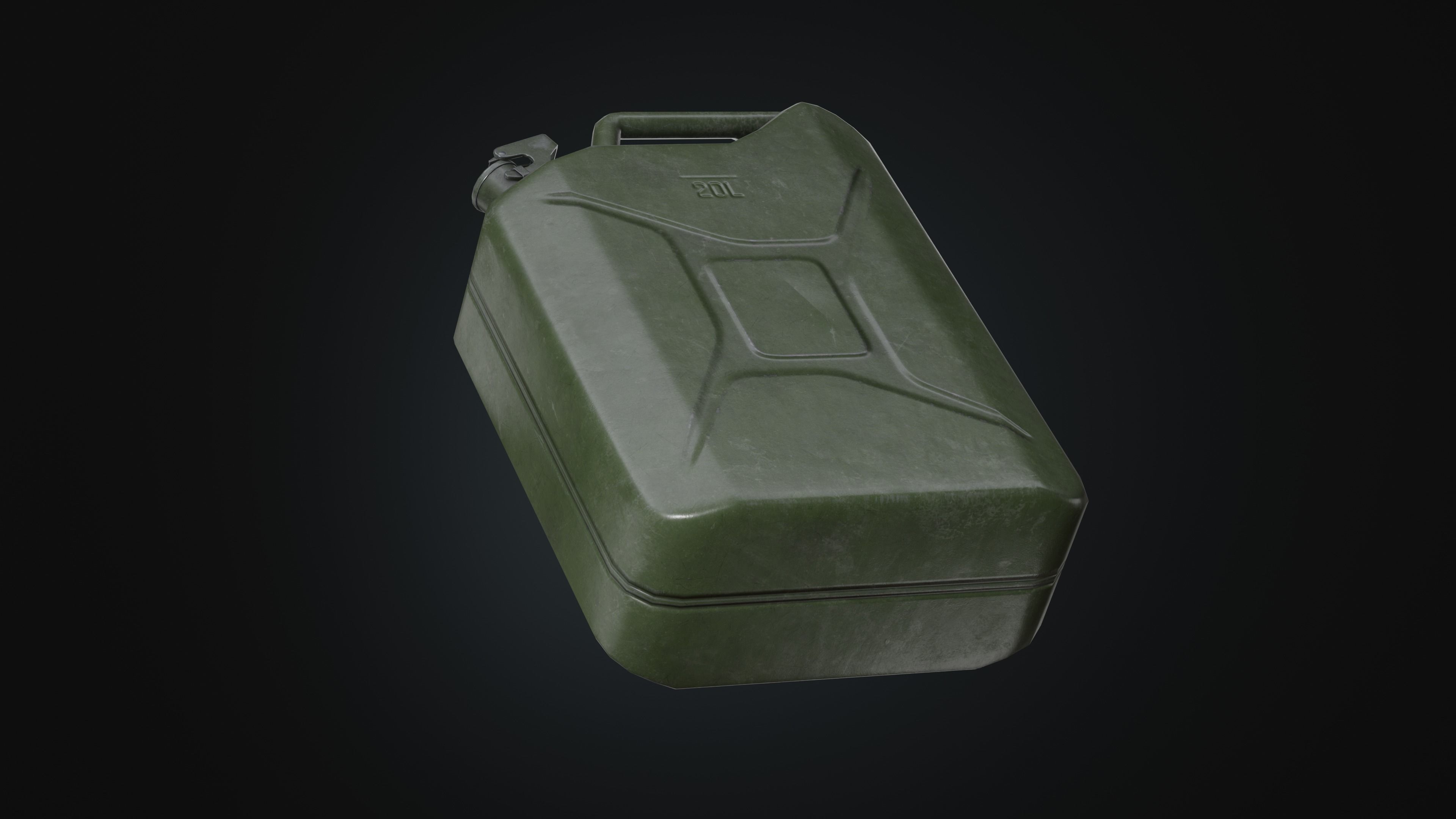 Fuel Can Low-poly 3D model_6
