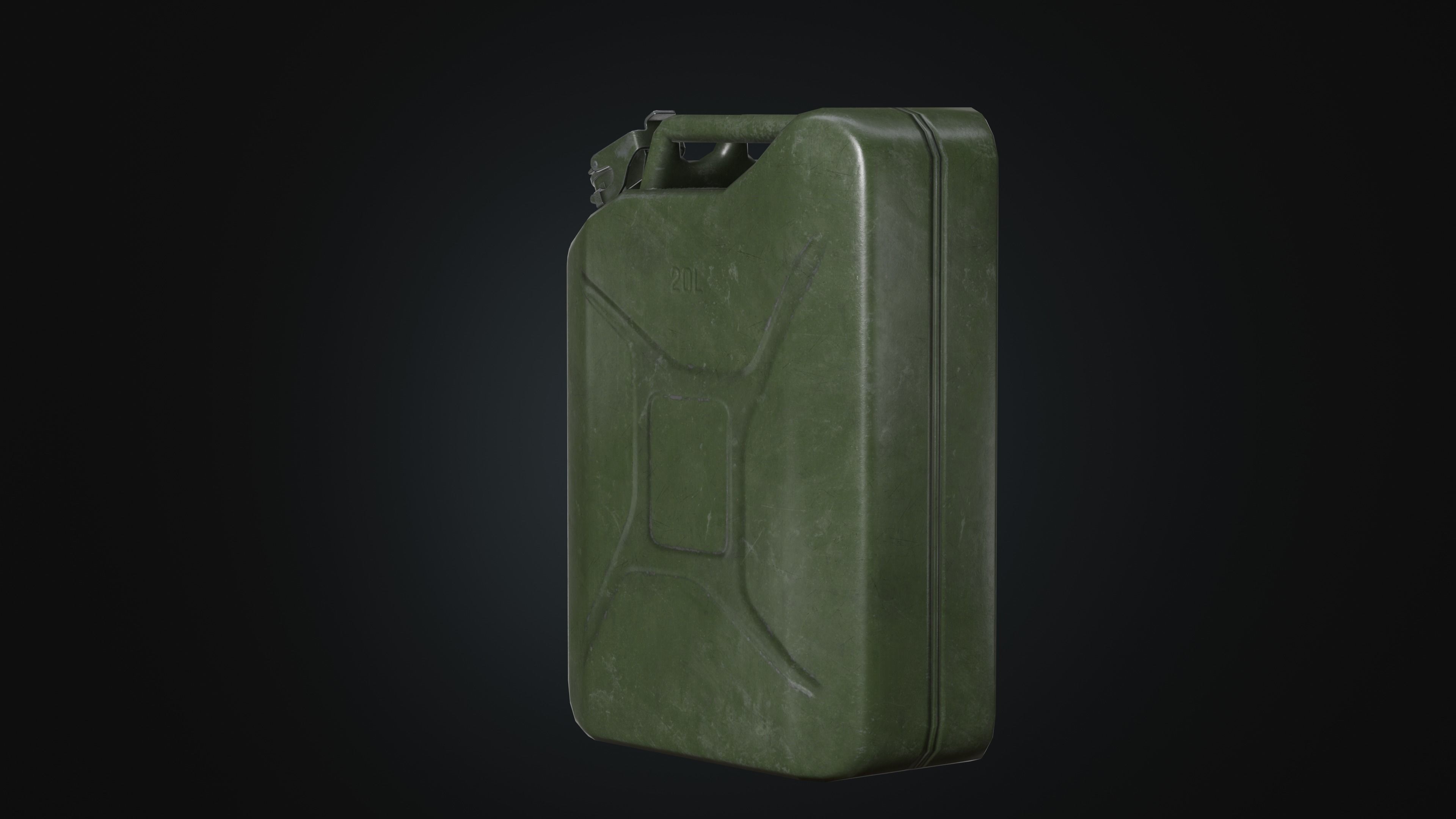 Fuel Can Low-poly 3D model_5