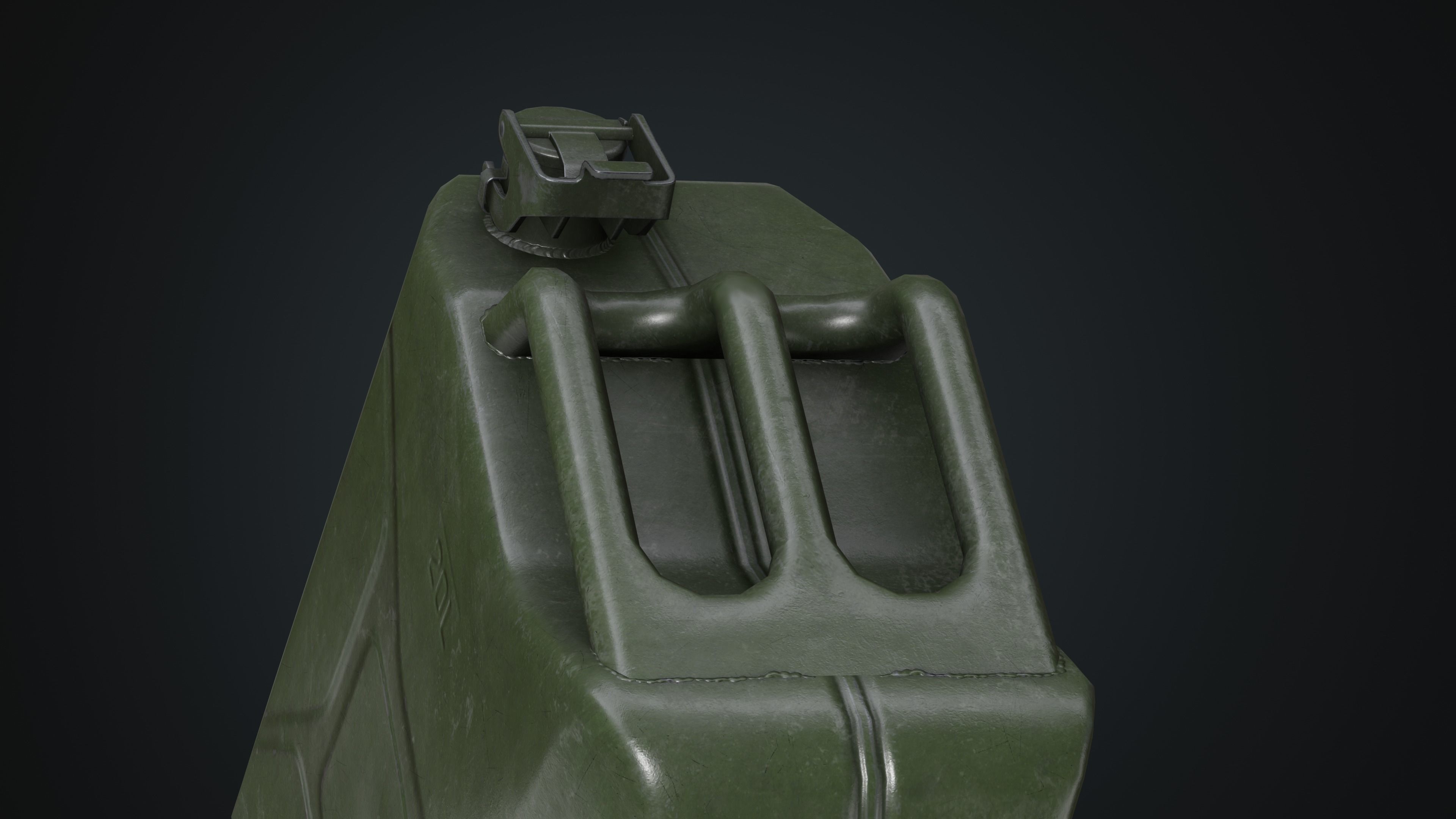 Fuel Can Low-poly 3D model_11
