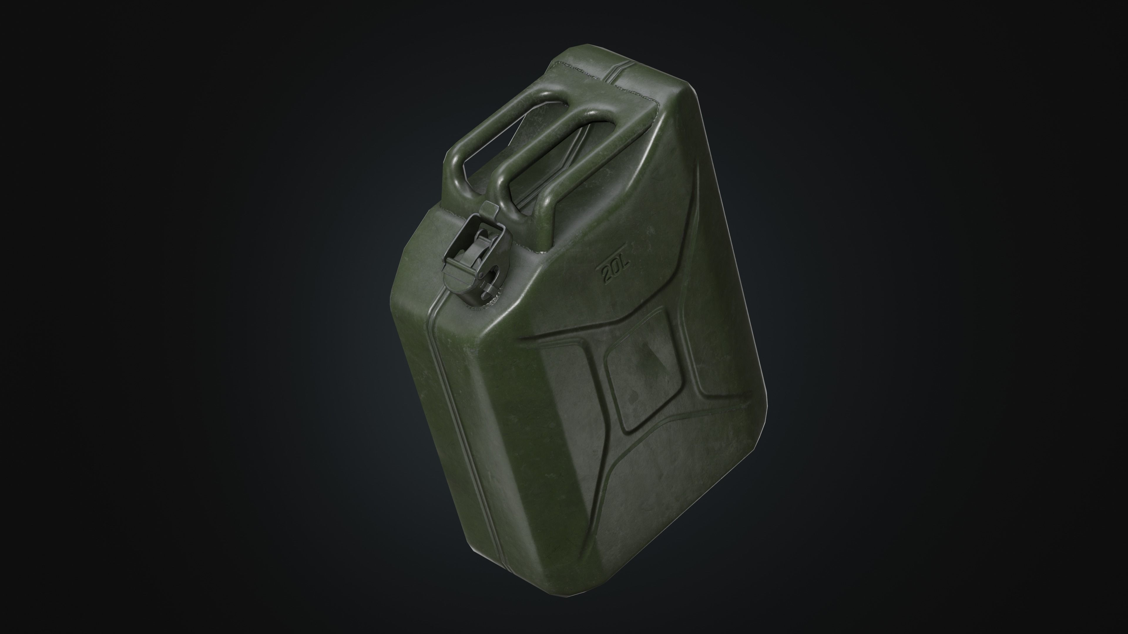 Fuel Can Low-poly 3D model_1