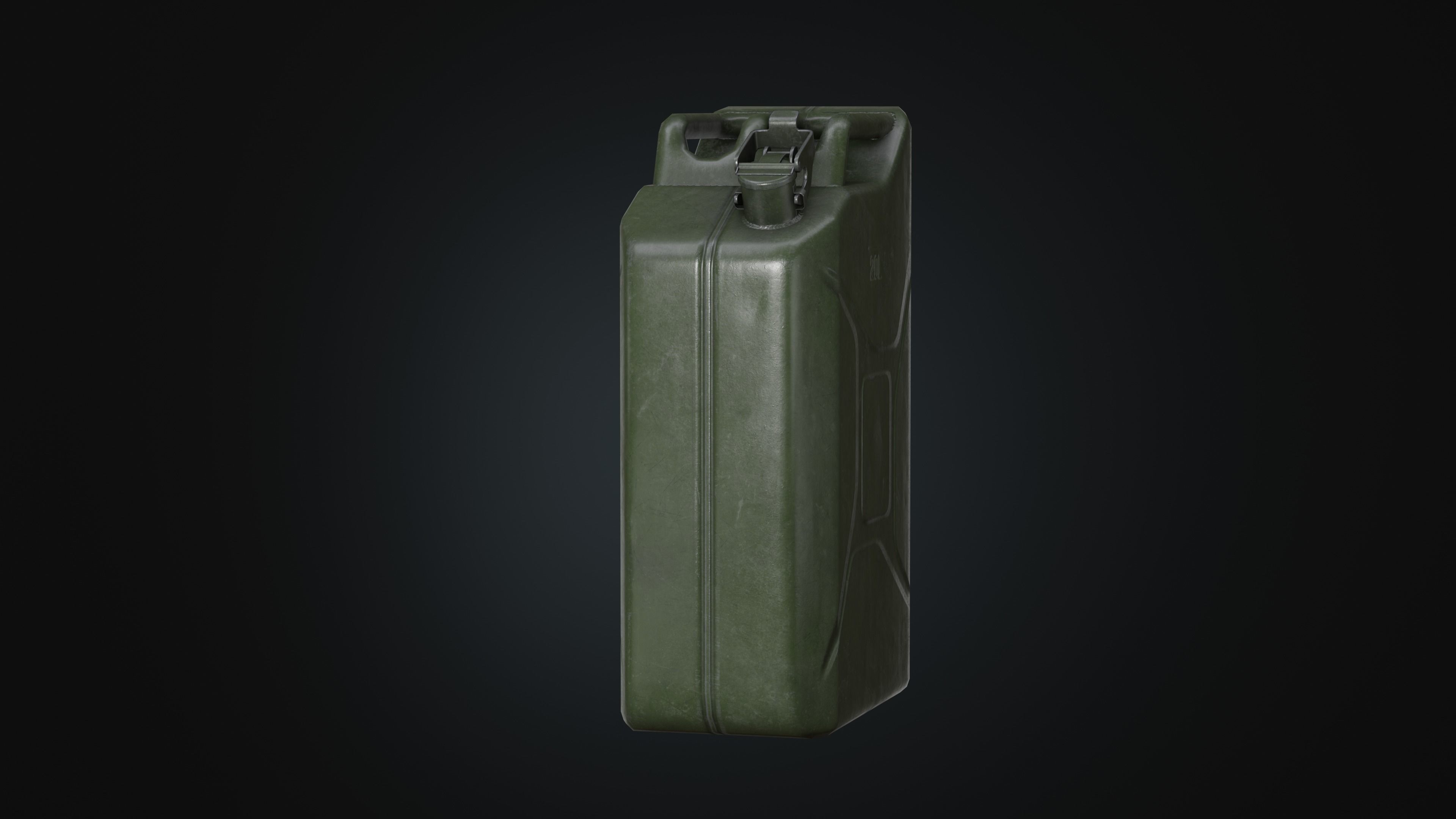 Fuel Can Low-poly 3D model_4