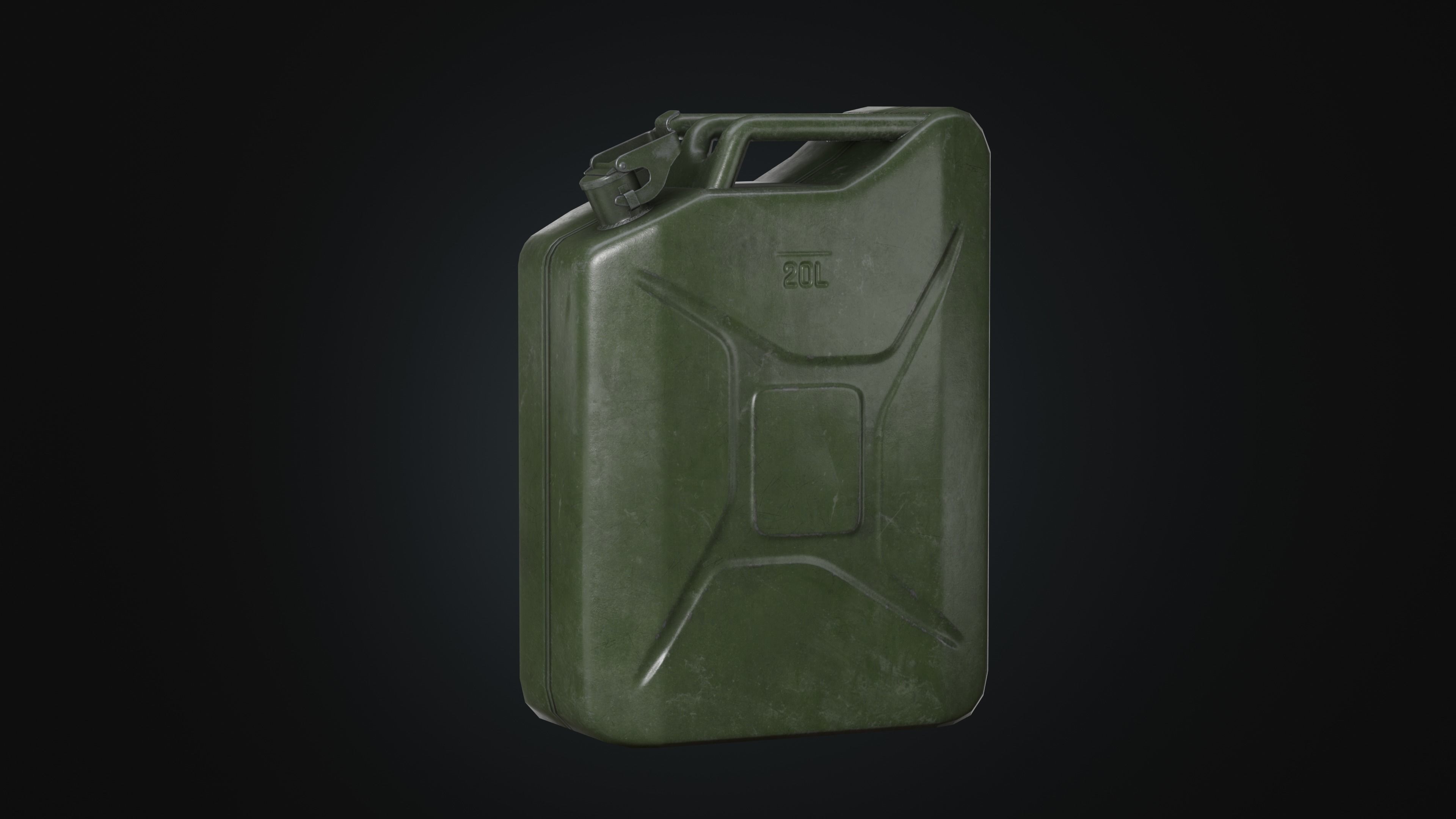 Fuel Can Low-poly 3D model_3