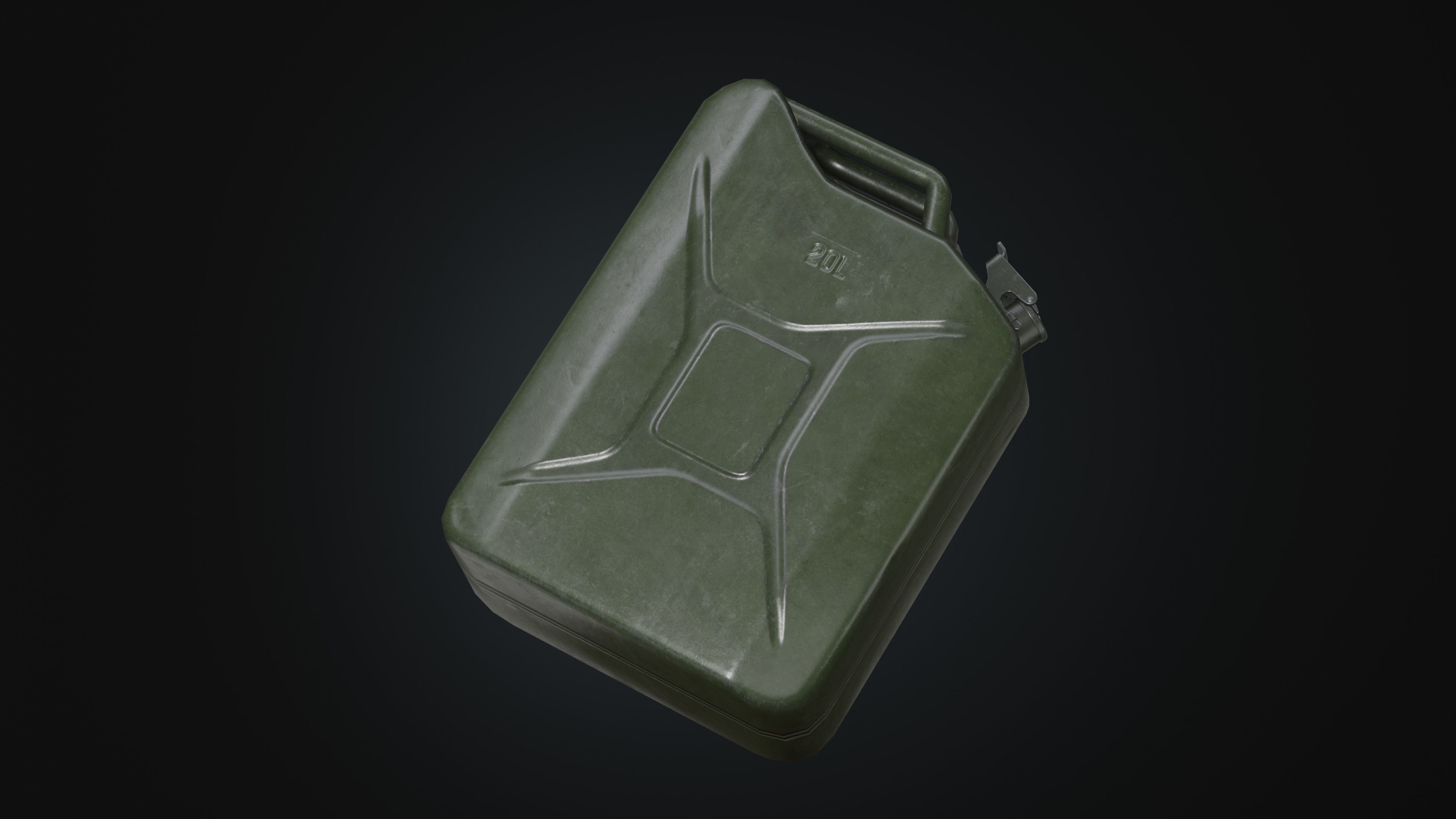 Fuel Can Low-poly 3D model_2