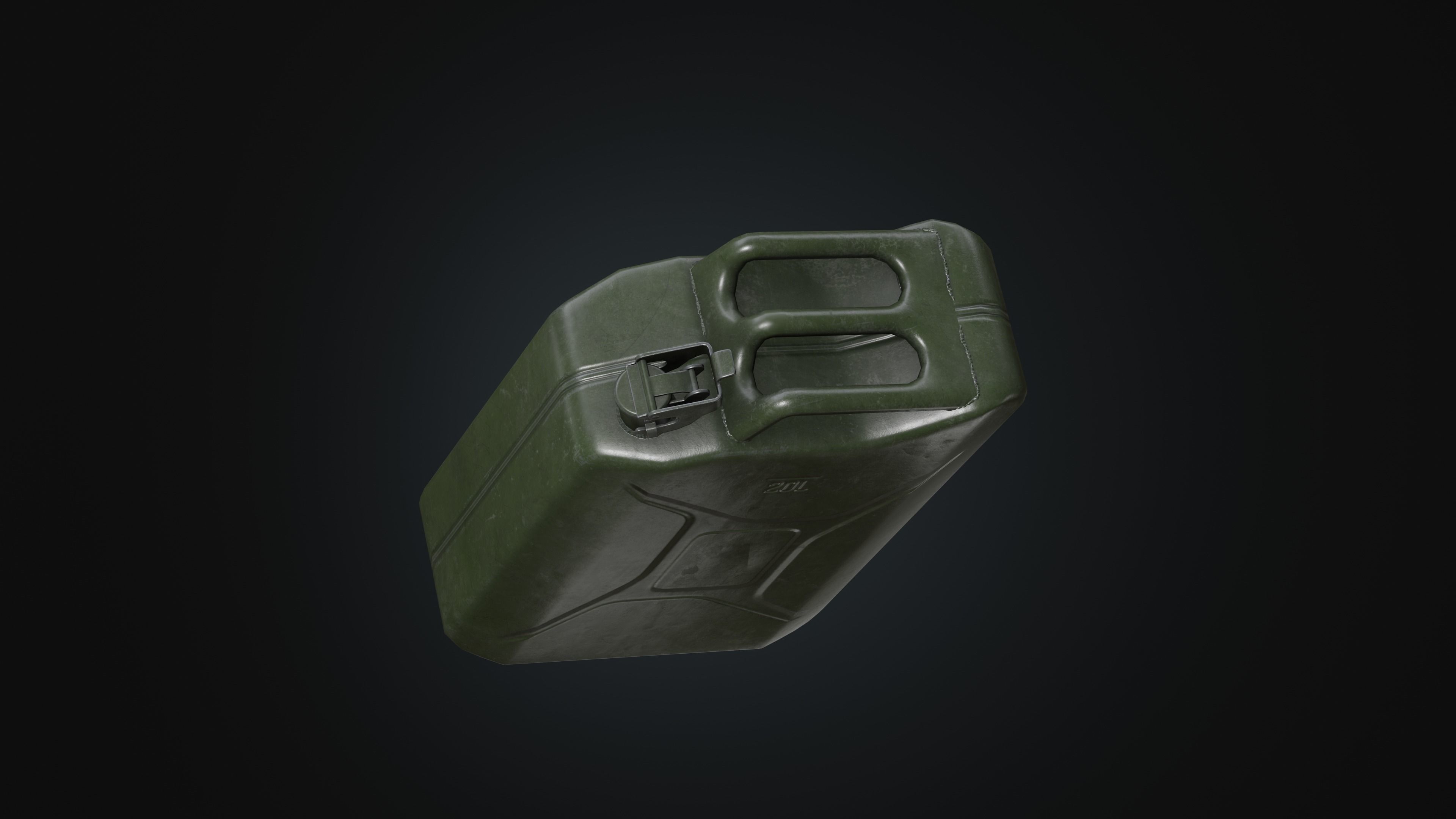 Fuel Can Low-poly 3D model_7