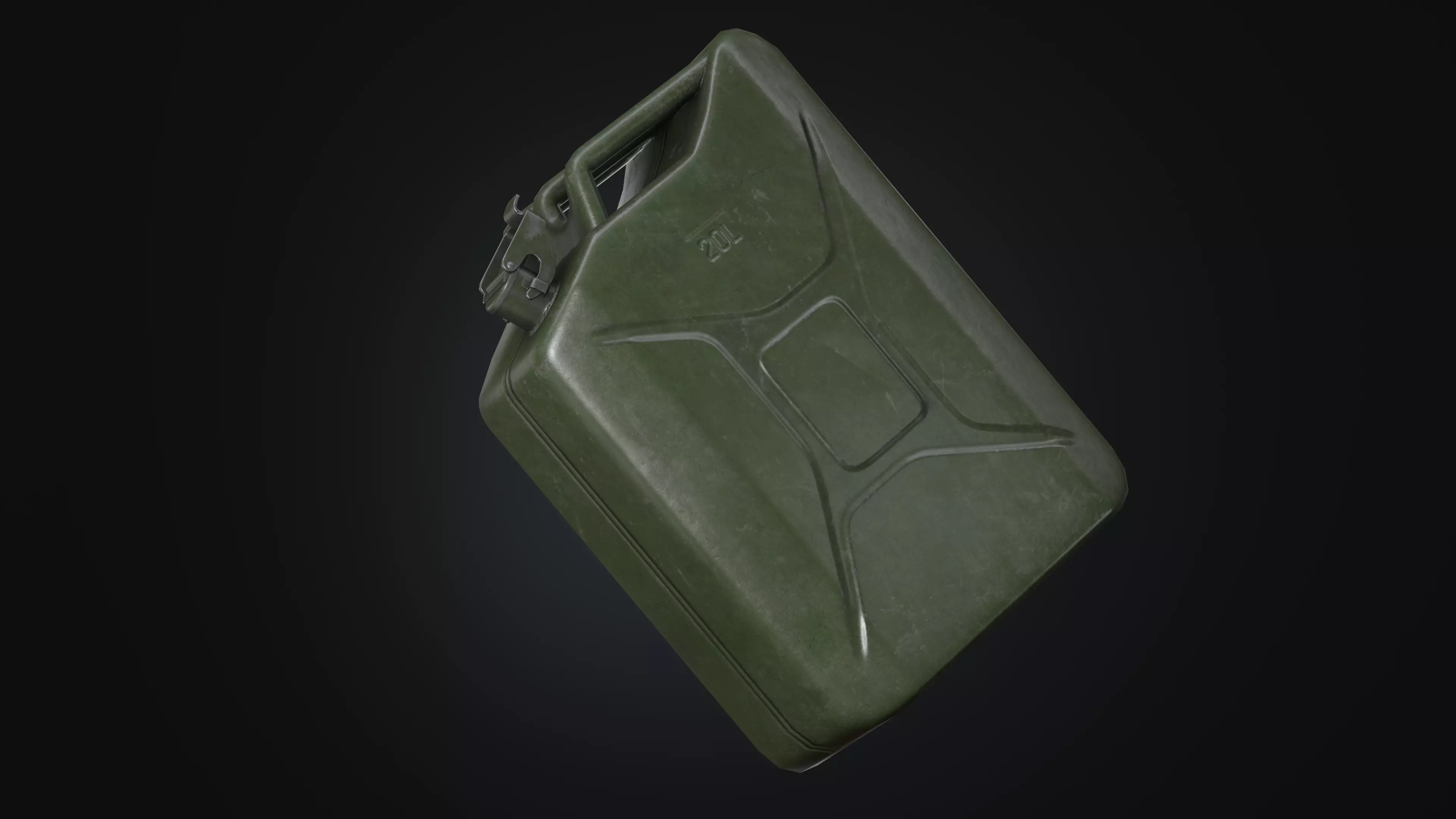 Fuel Can Low-poly 3D model_0