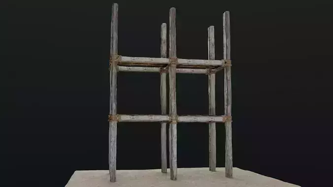 Old Scaffolding Low-poly 3D model