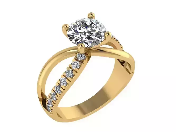Ring022 diamond engagement ring gold
