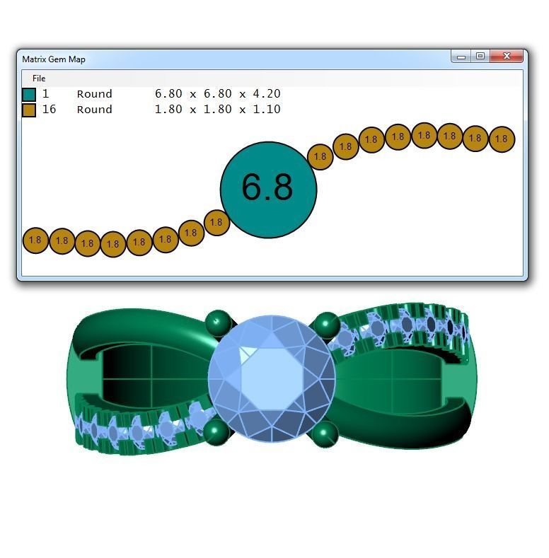 Ring022 diamond engagement ring gold 3D print model_6