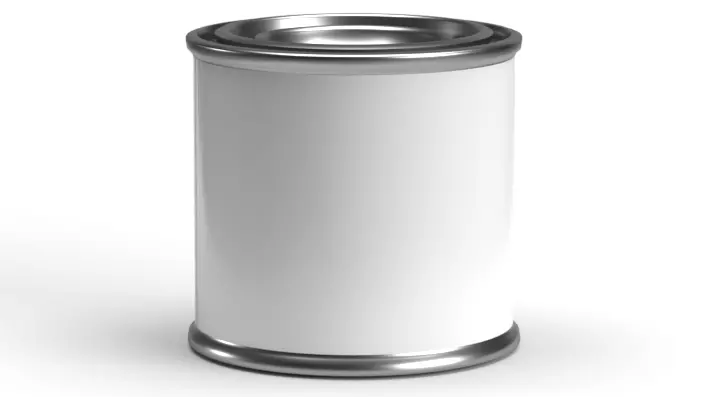 One fourth pint paint can with lid 3D model_0