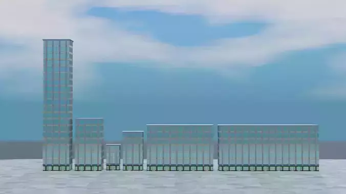 Modern Building Pack - 6 different sizes