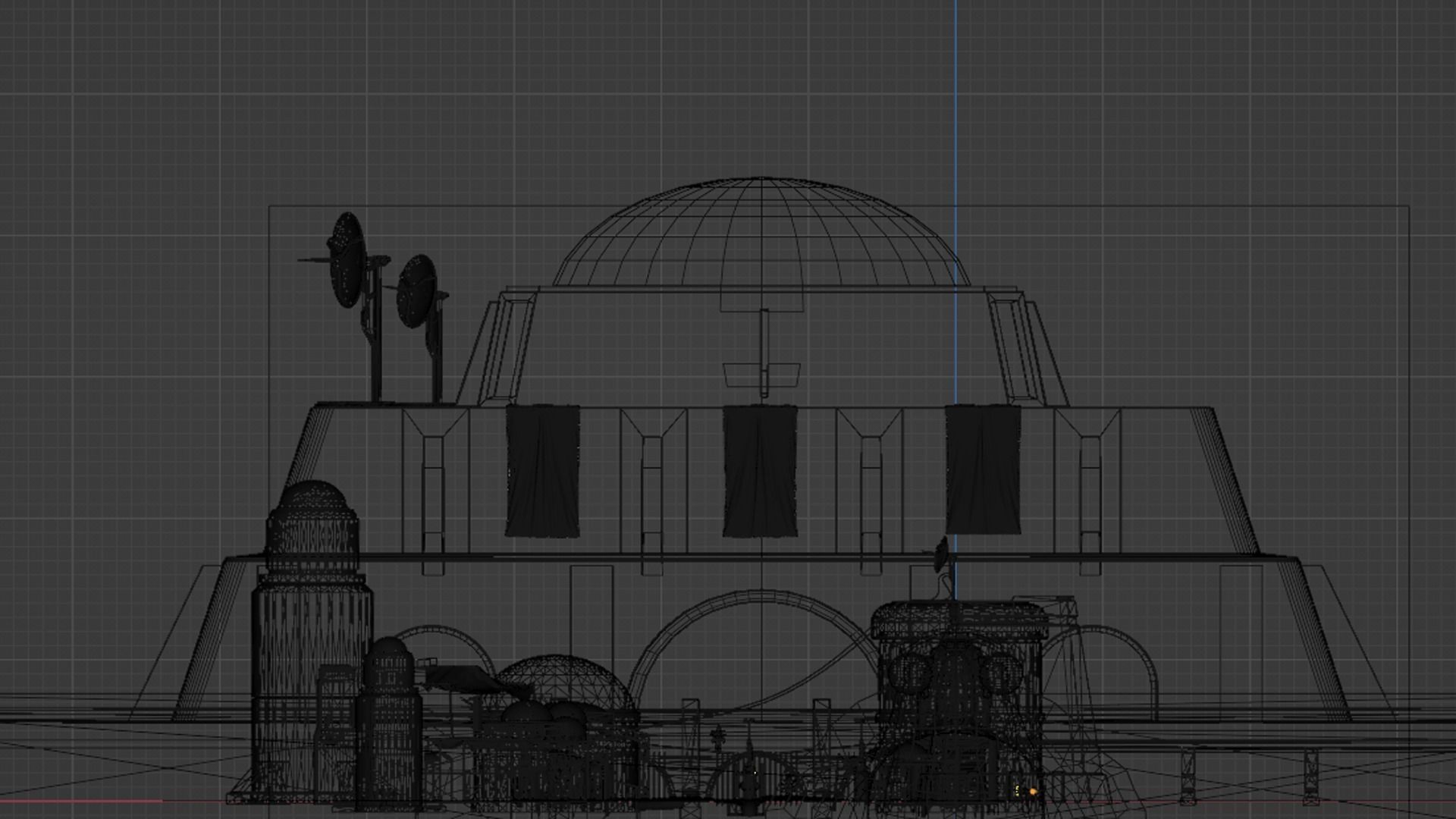 Star Wars Tatooine Anchorhead Street Low-poly 3D model_4