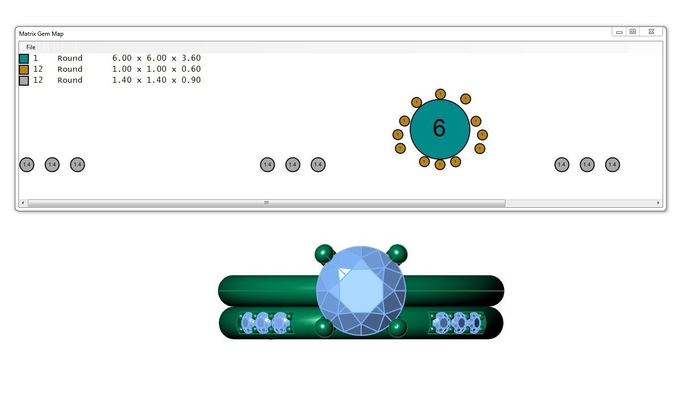 Ring025 engagement ring set gold 3D print model_6