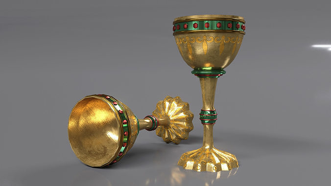 CHALICE-GOLD gold and goblet Low-poly 3D model