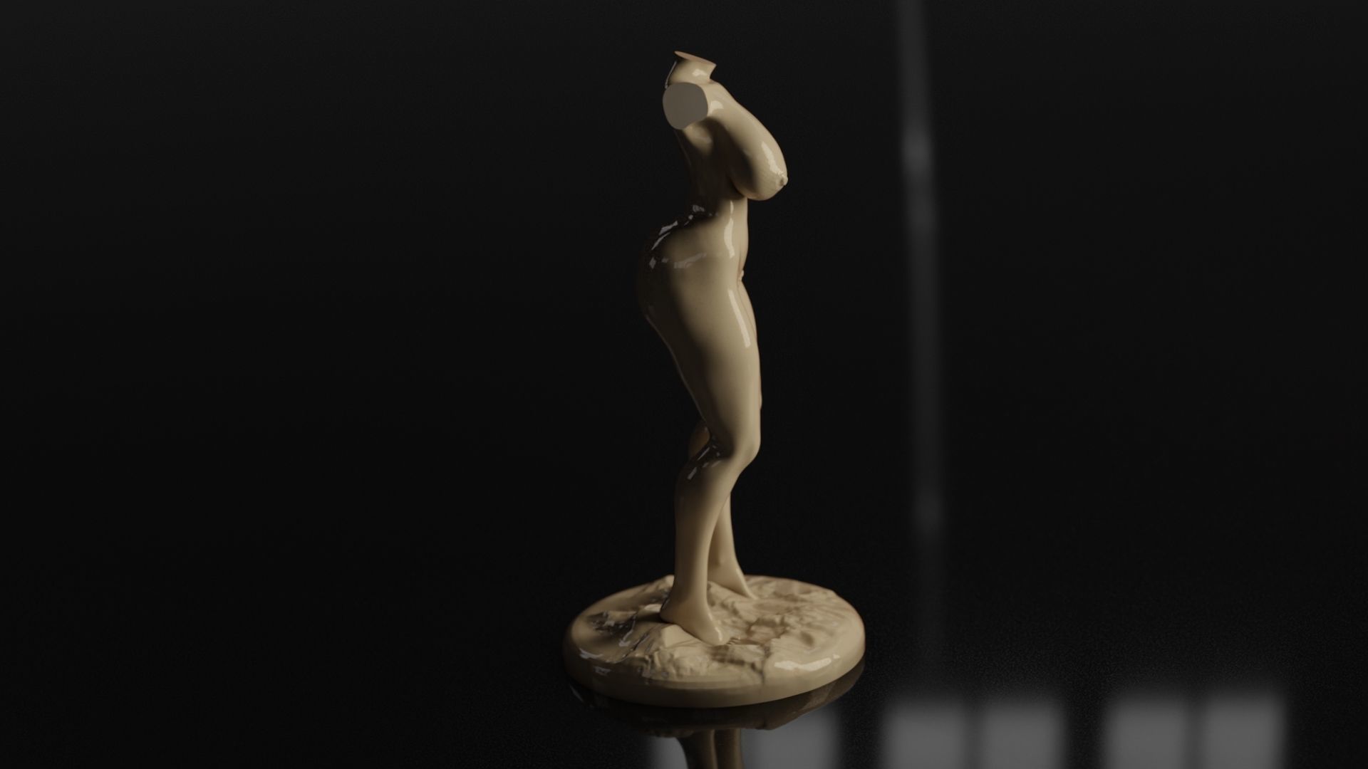 Sexy Woman Statue 8 3D print model_7
