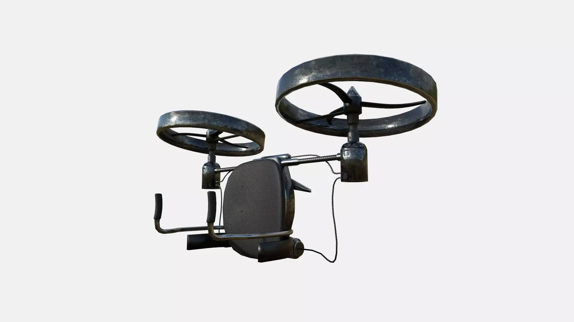 Jetpack Electric B10 Black Dirt - SciFi Character Design Low-poly 3D model_0