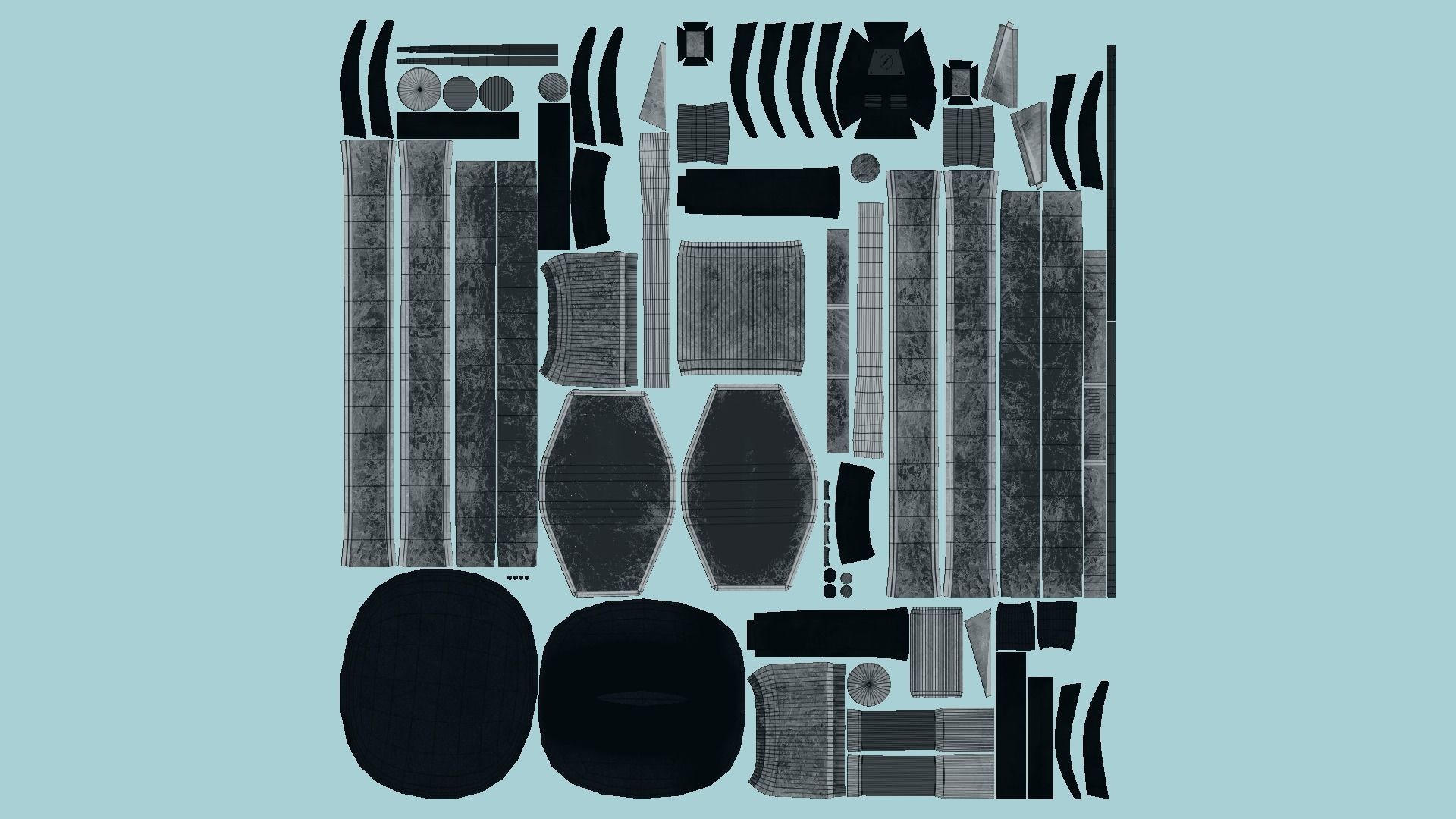 Jetpack Electric B10 Black Dirt - SciFi Character Design Low-poly 3D model_5