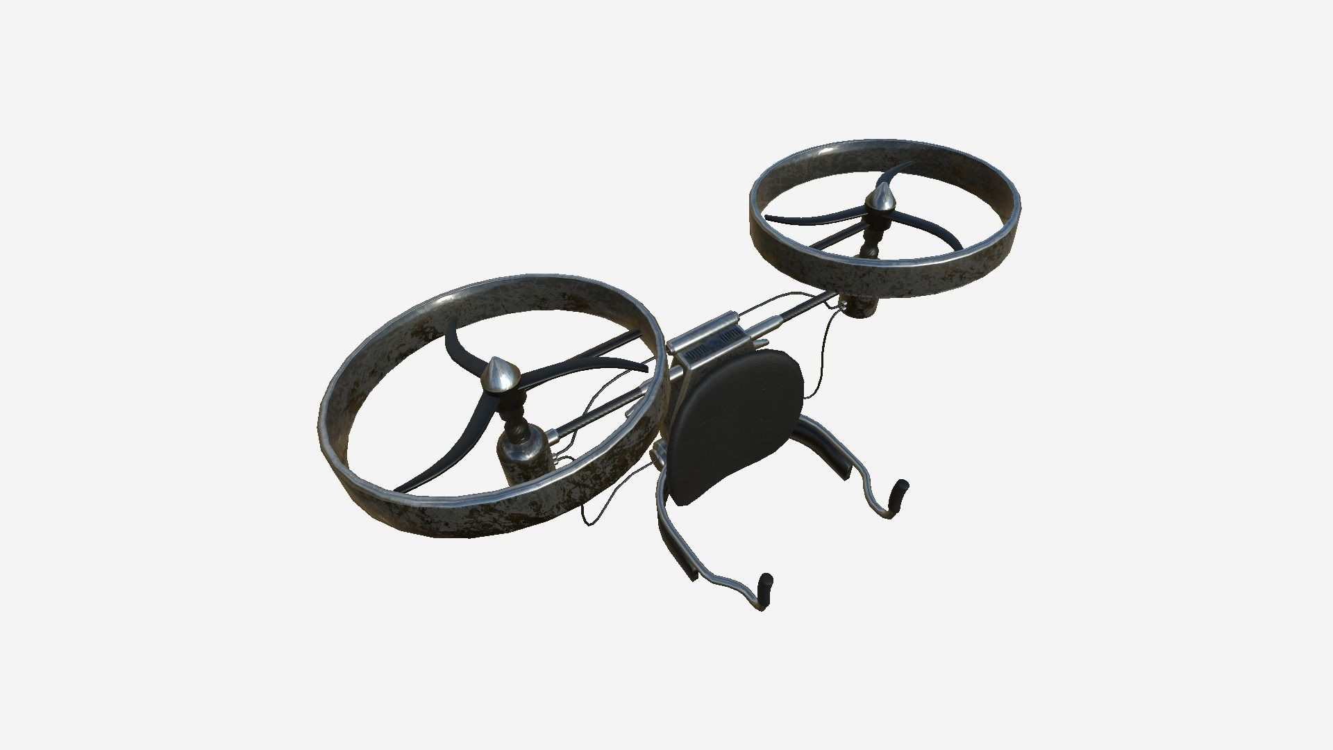 Jetpack Electric B10 Black Dirt - SciFi Character Design Low-poly 3D model_2