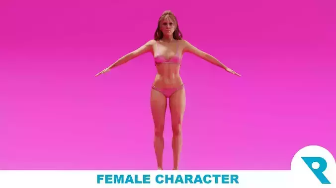 Realistic Female Character - Jessie 3D model Realistic Female Character - Jessie 3D model