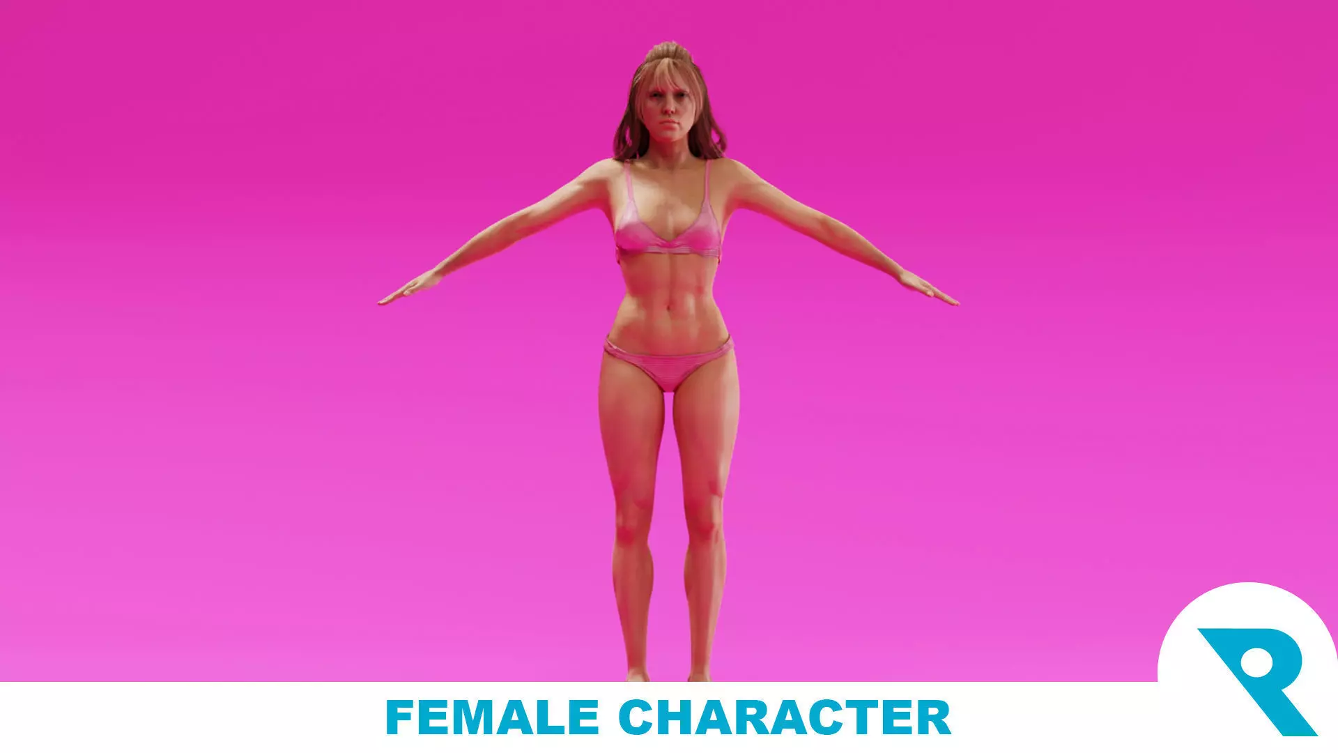 Realistic Female Character - Jessie 3D model_0