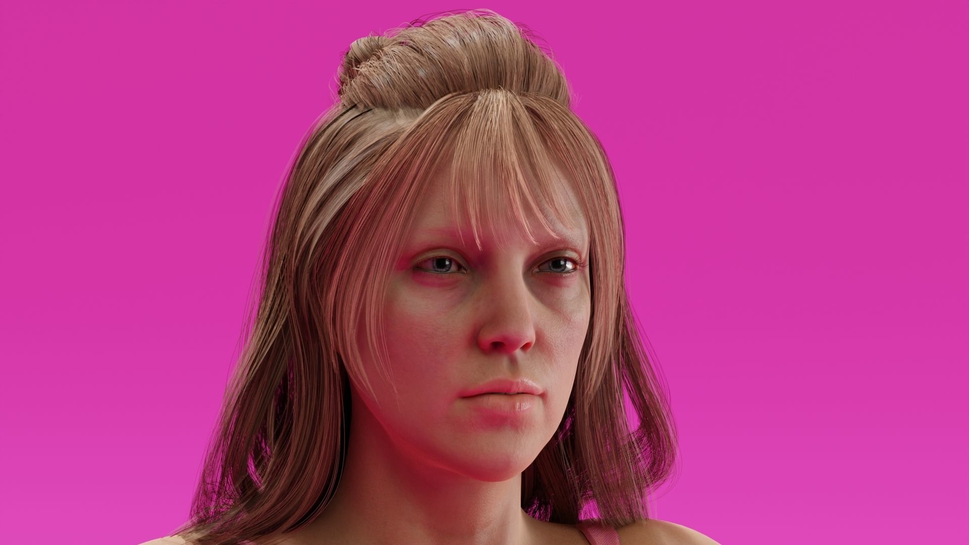 Realistic Female Character - Jessie 3D model_1