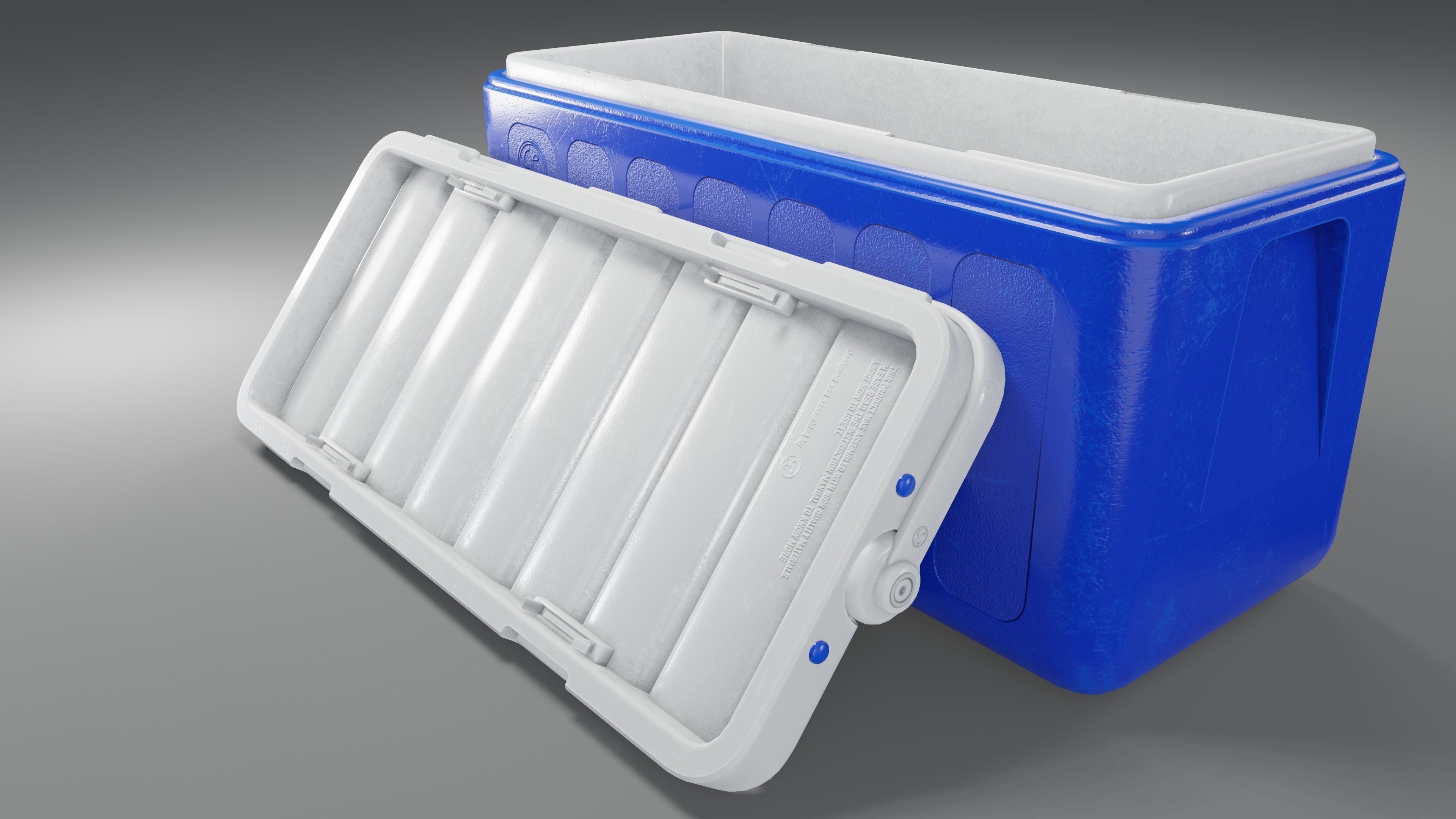 Cooler box Low-poly 3D model_2