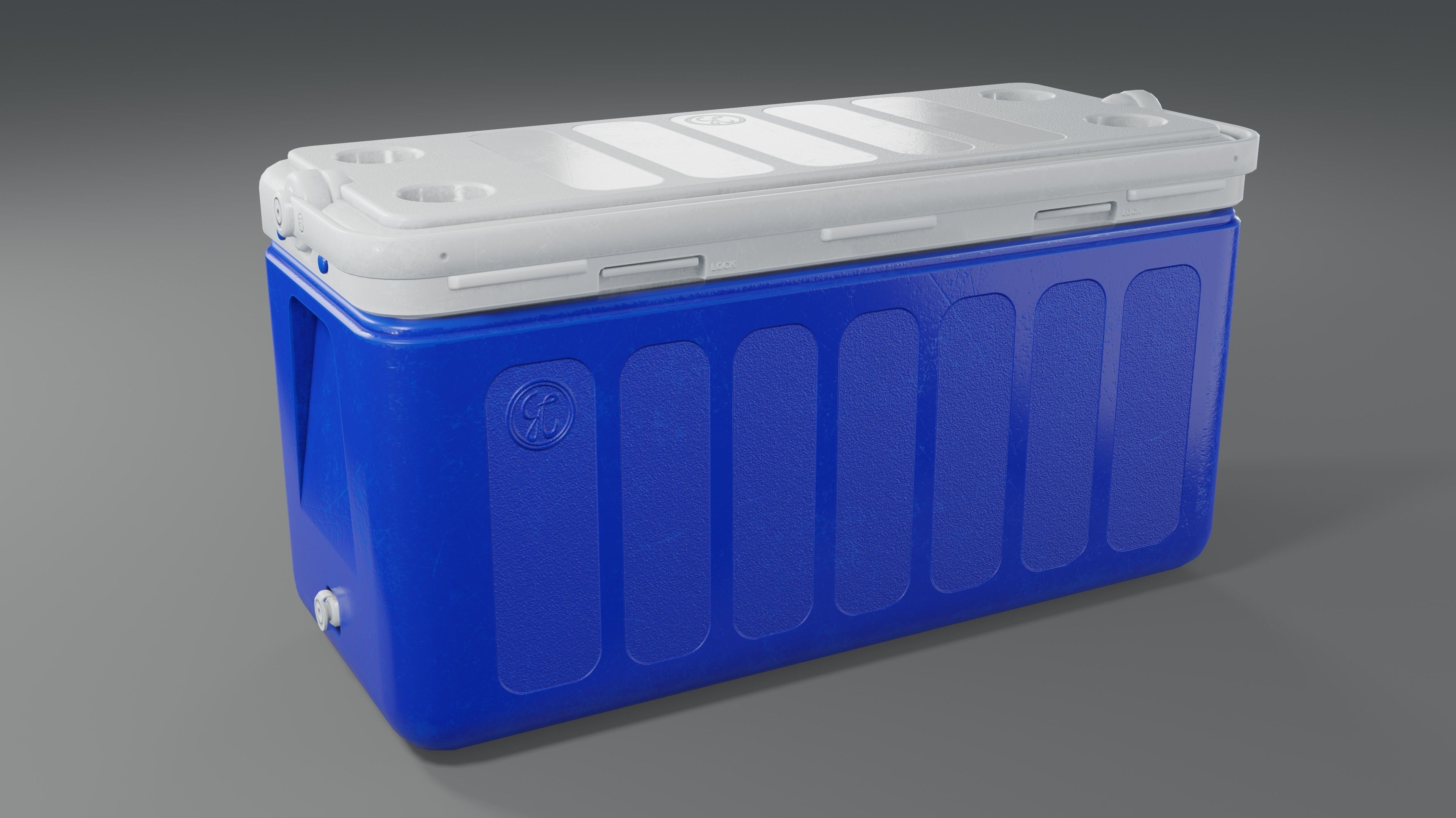 Cooler box Low-poly 3D model_13