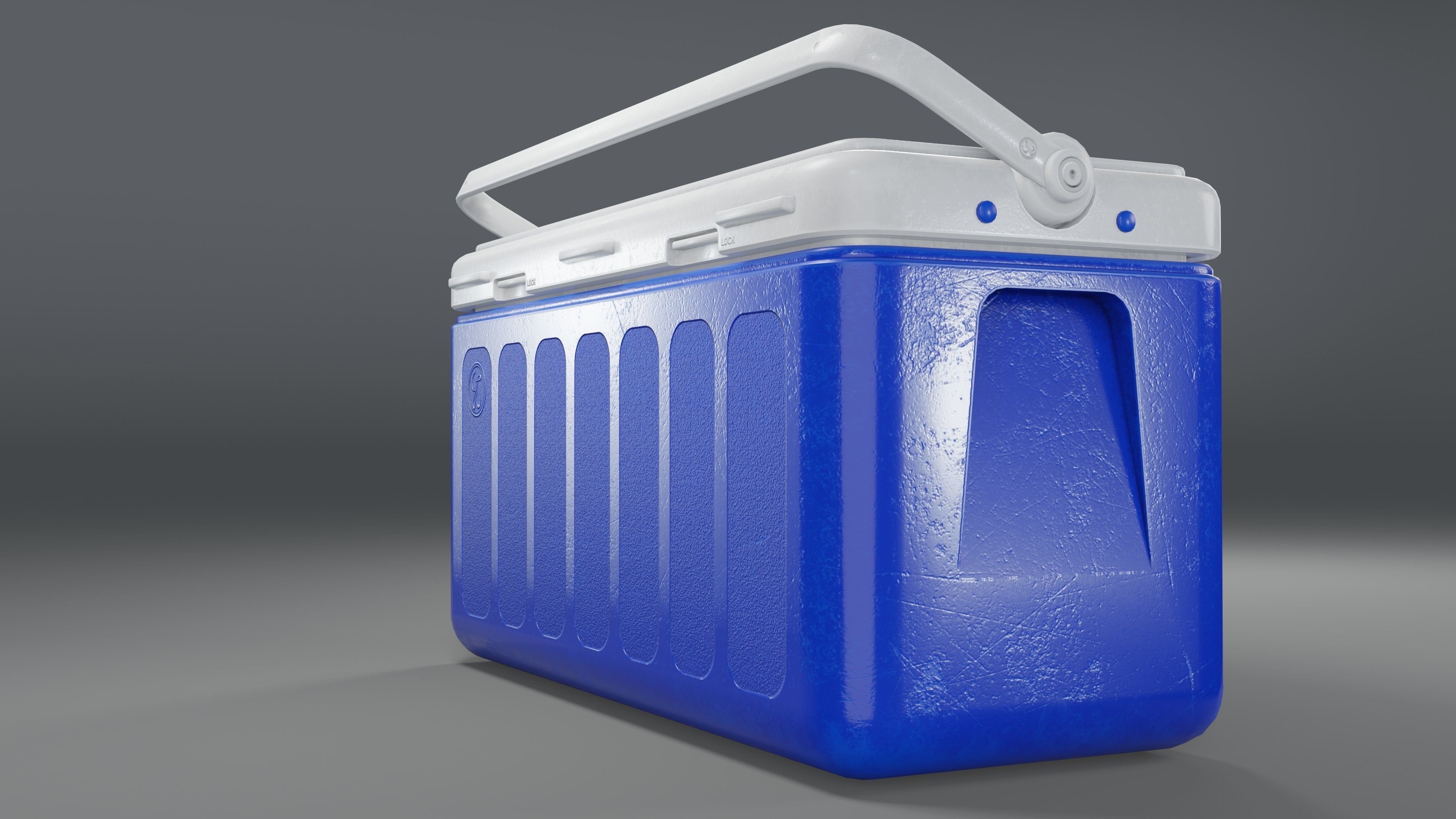 Cooler box Low-poly 3D model_7