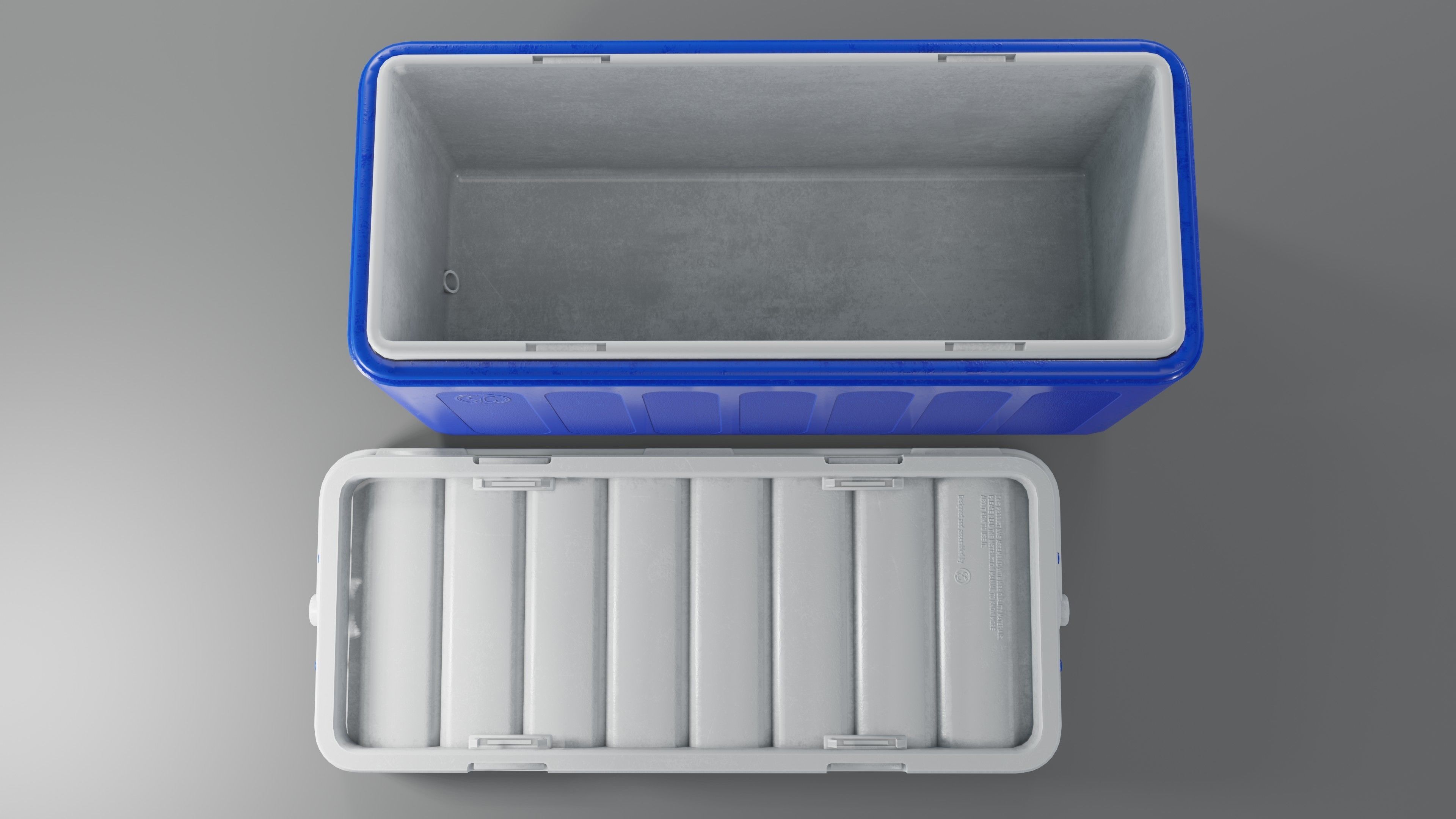 Cooler box Low-poly 3D model_11
