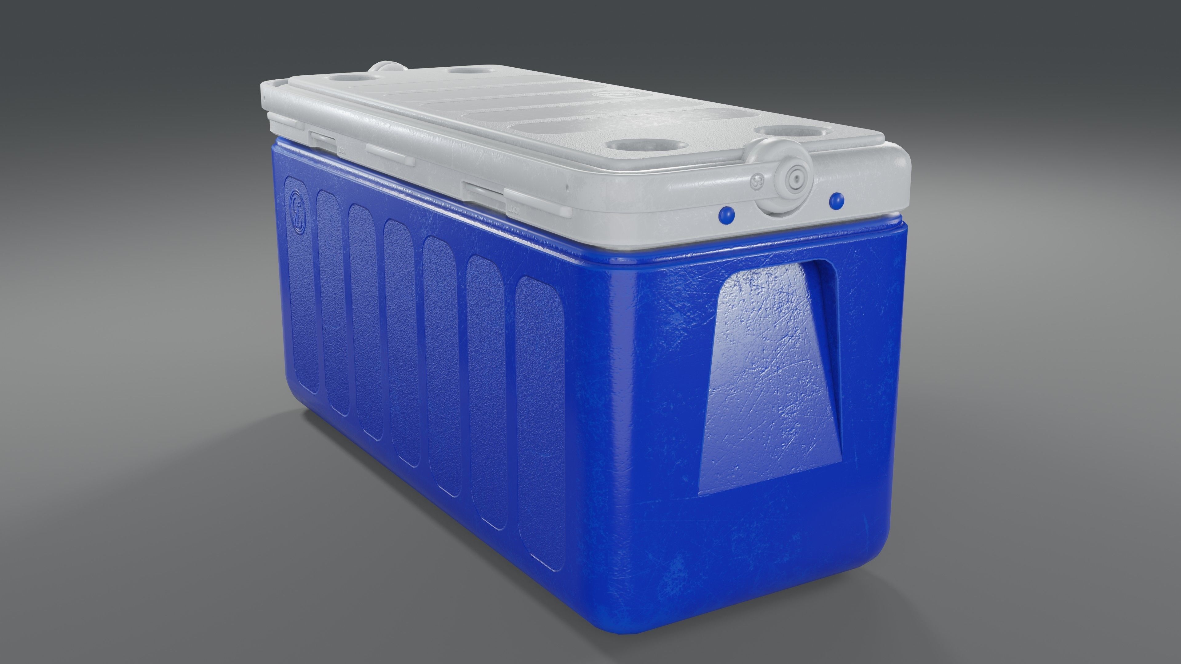 Cooler box Low-poly 3D model_12