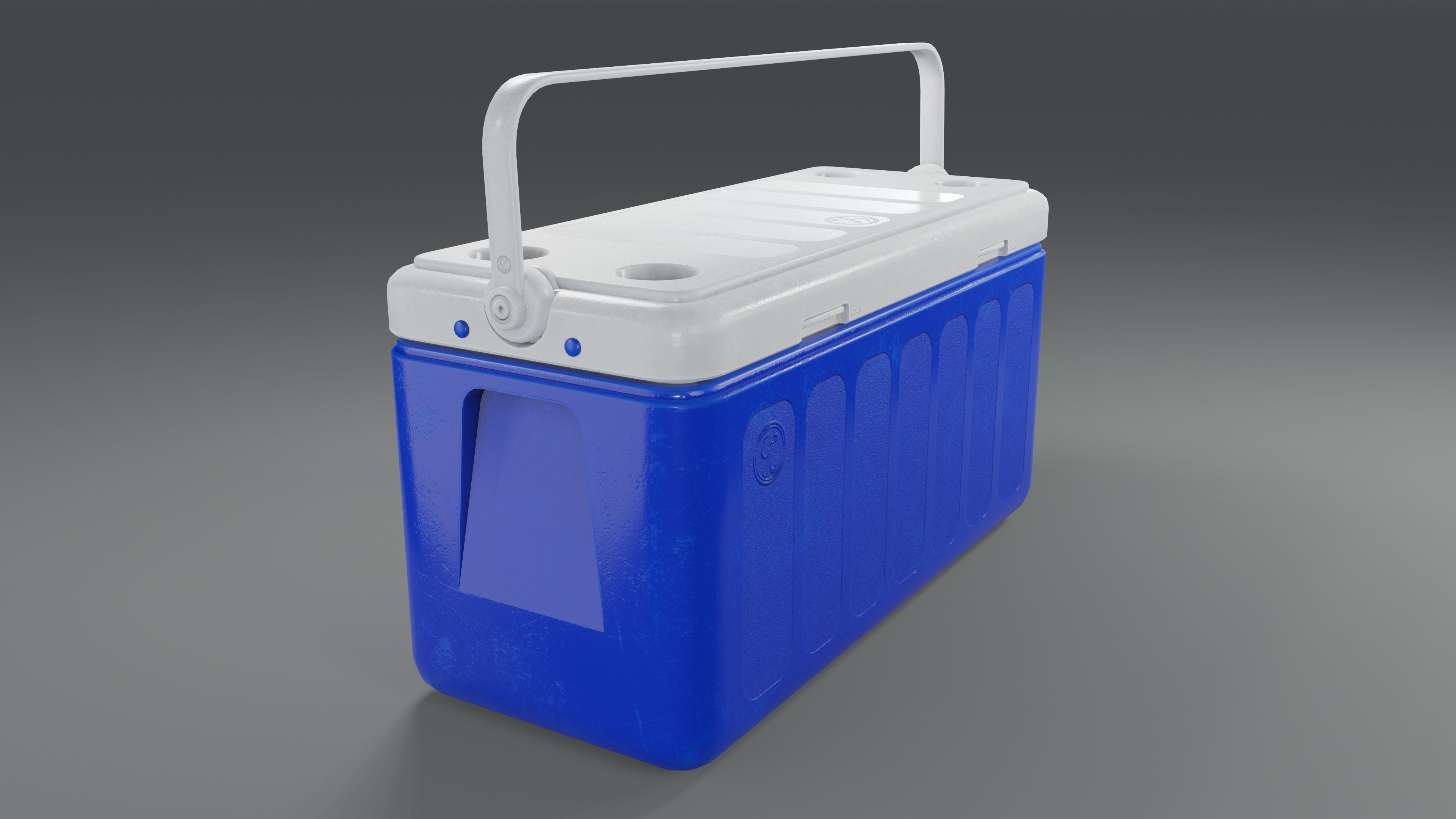 Cooler box Low-poly 3D model_15