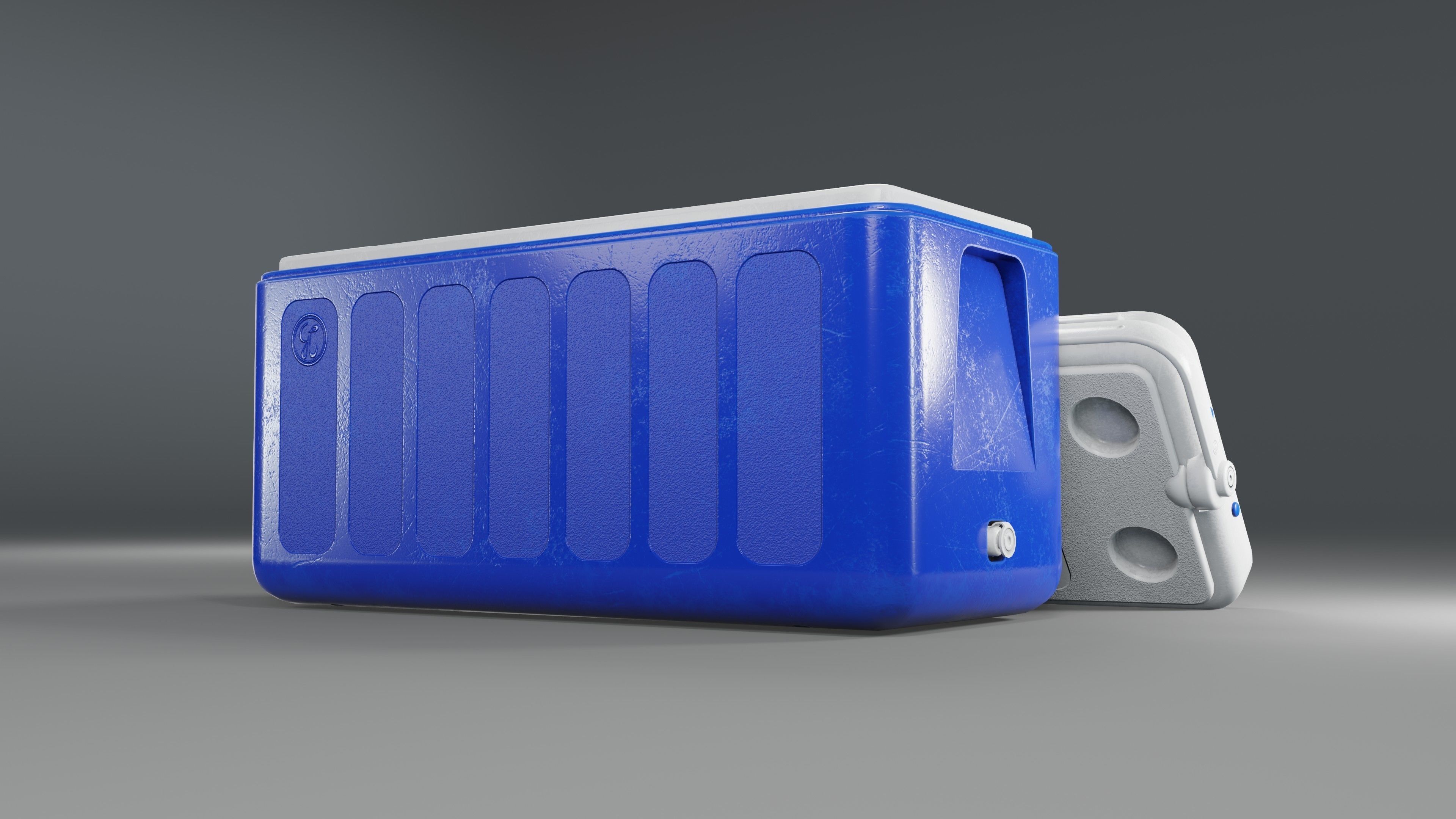 Cooler box Low-poly 3D model_8