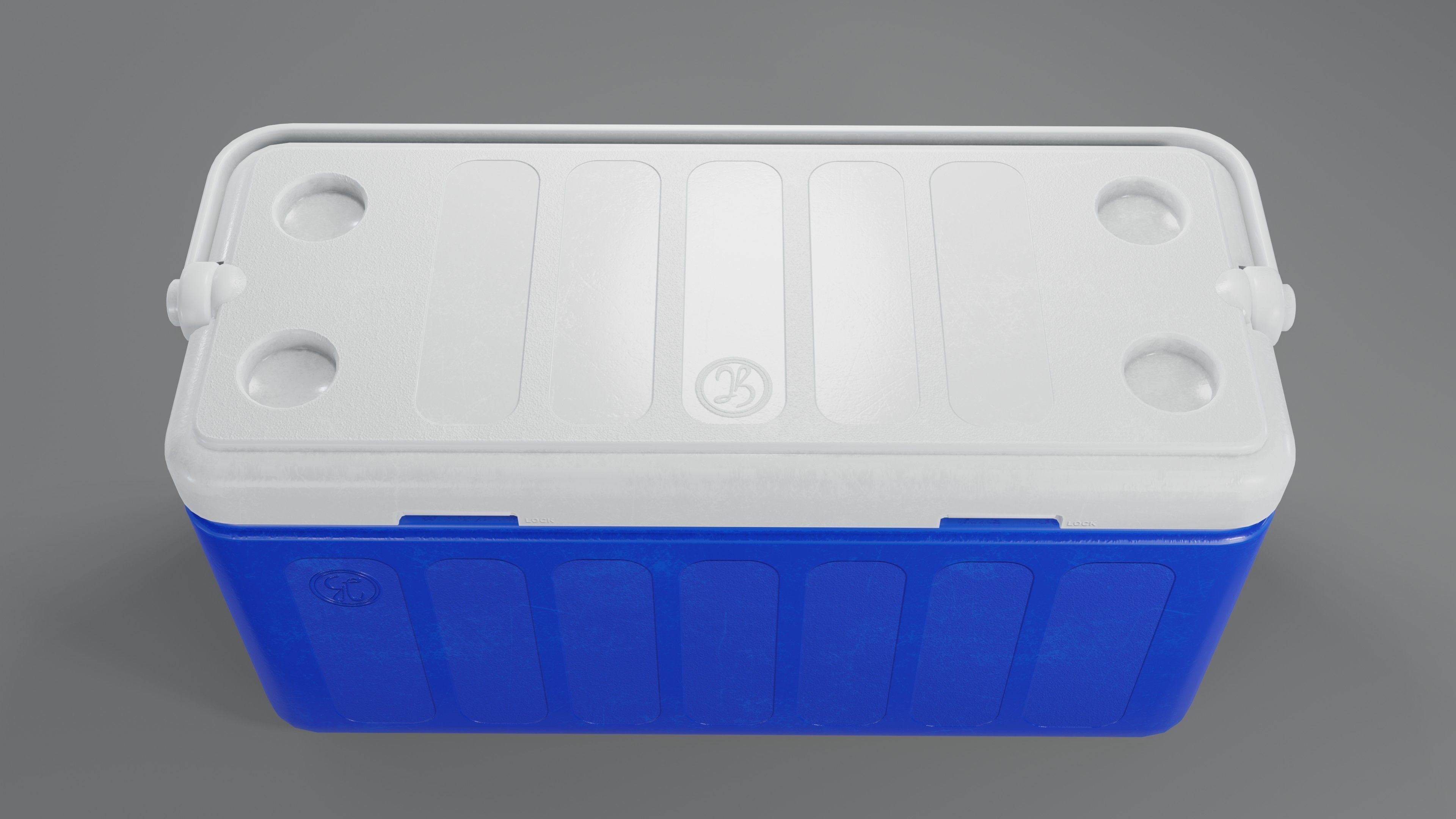 Cooler box Low-poly 3D model_16