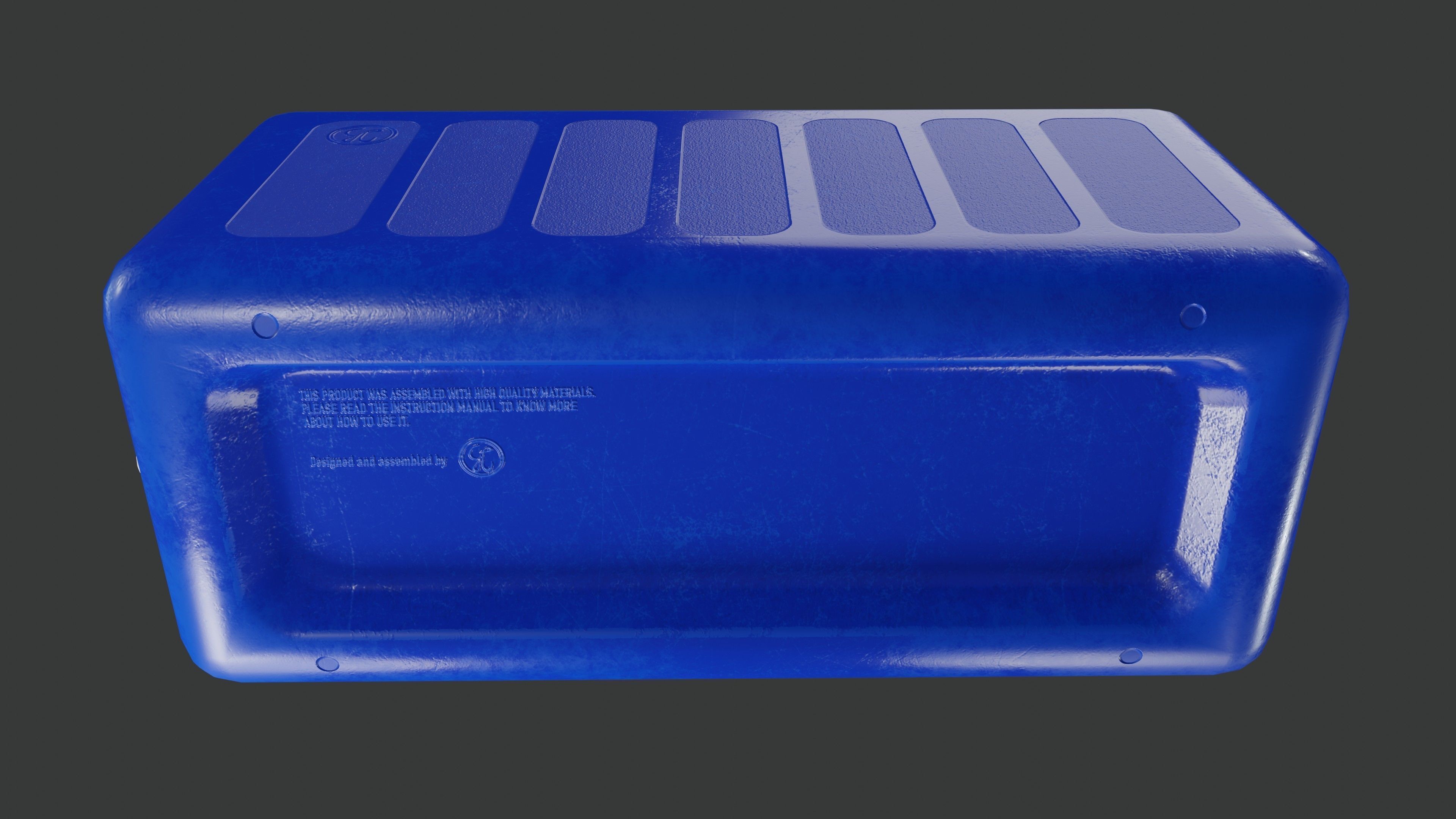 Cooler box Low-poly 3D model_3