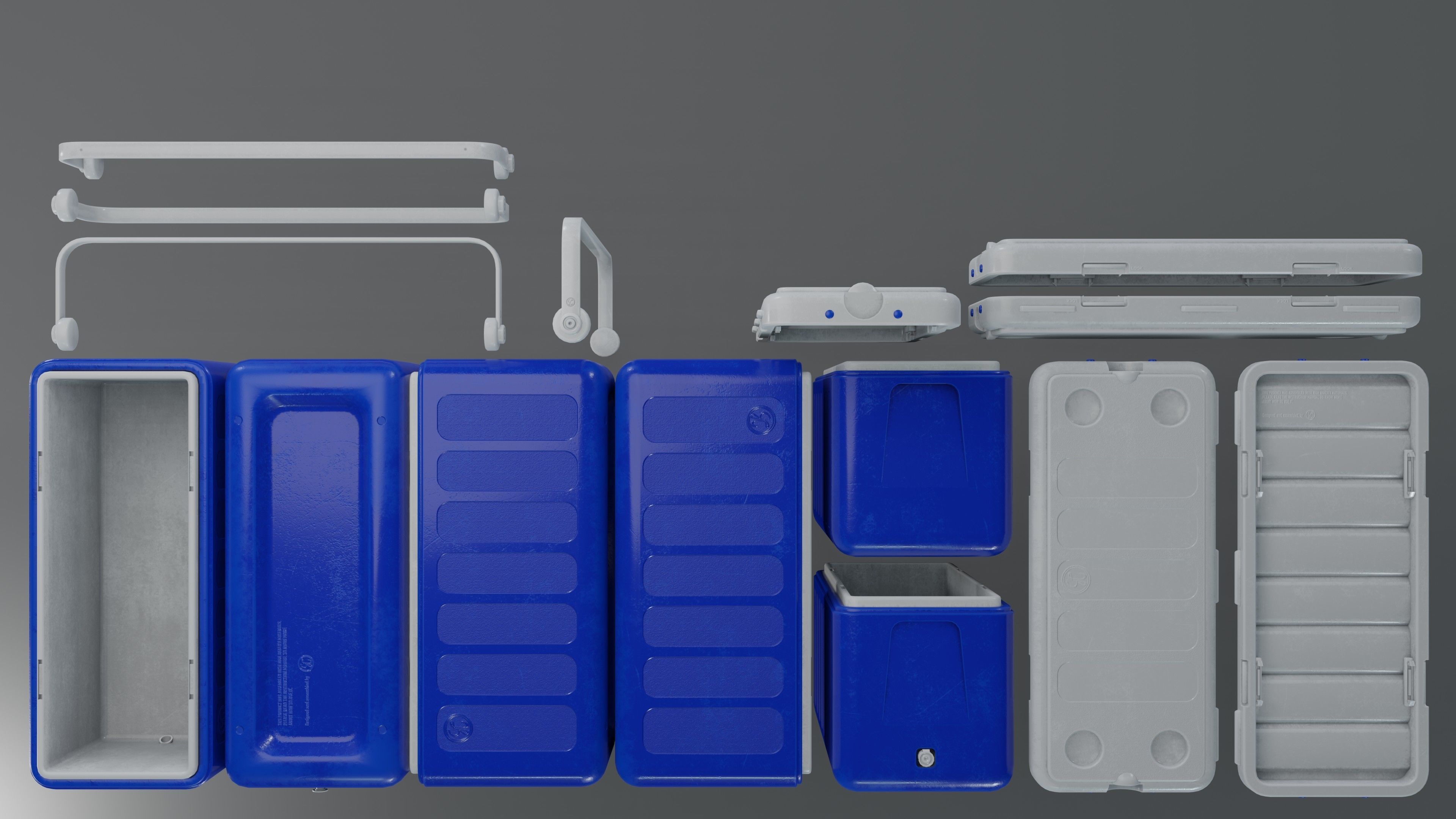 Cooler box Low-poly 3D model_17