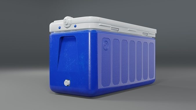 Cooler box Low-poly 3D model 2