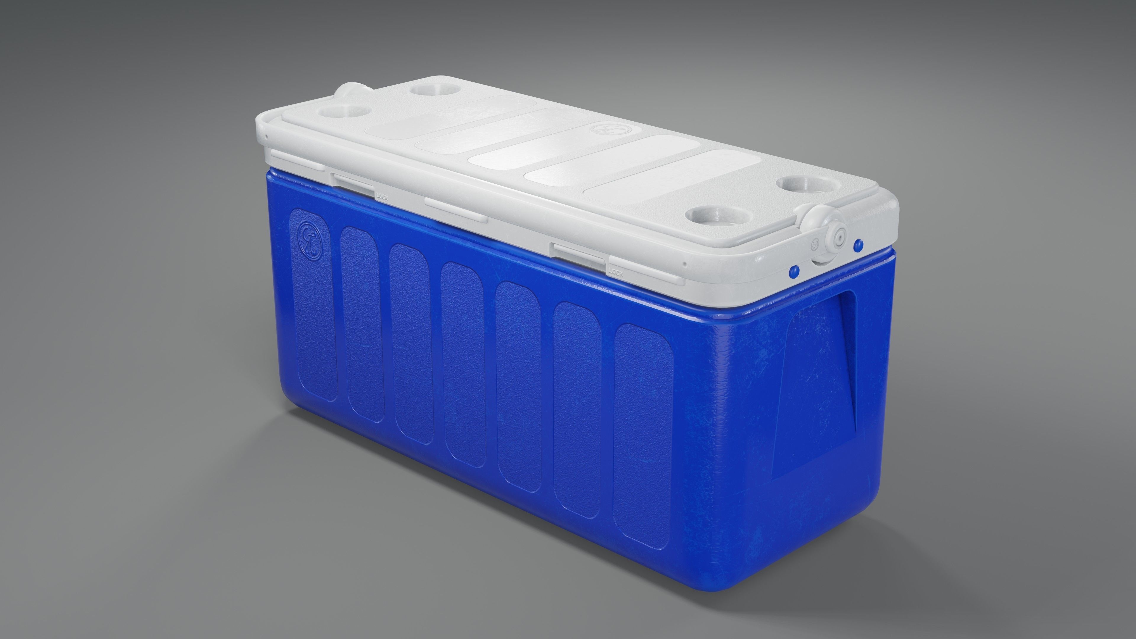 Cooler box Low-poly 3D model_14