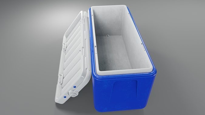 Cooler box Low-poly 3D model 6