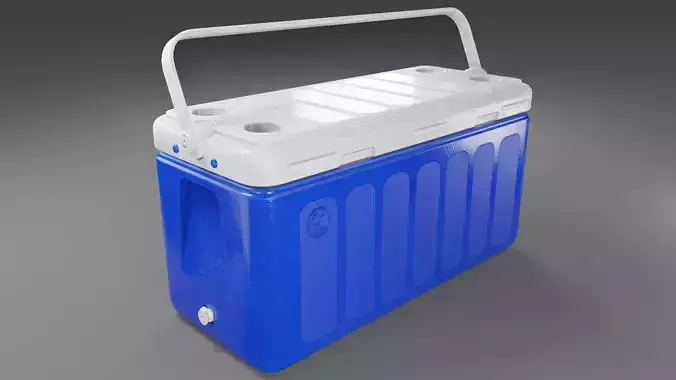 Cooler box Low-poly 3D model