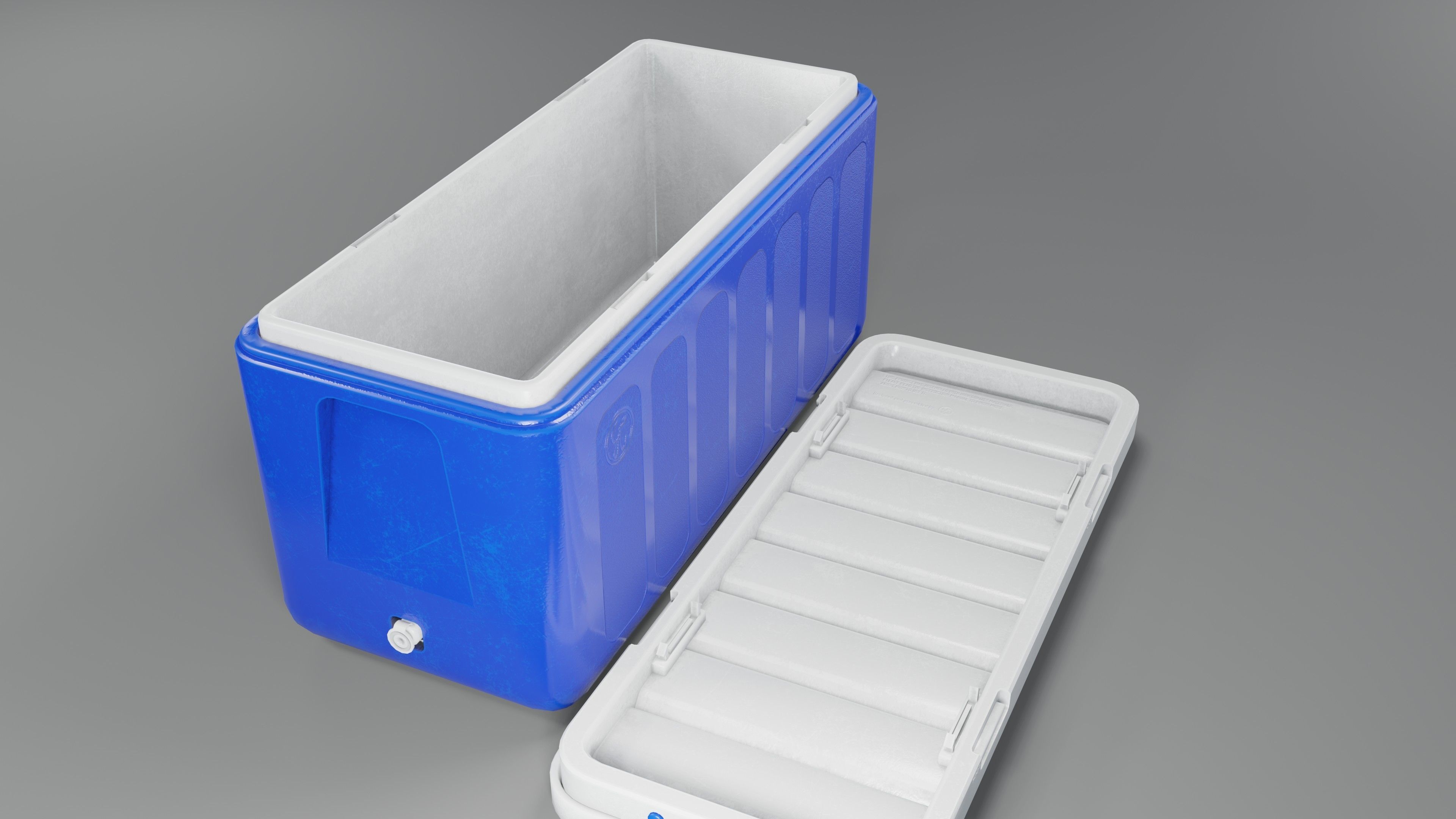 Cooler box Low-poly 3D model_9