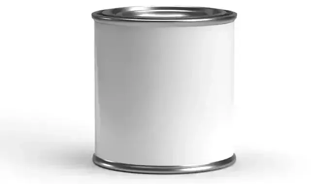 Half pint paint can with lid 3D model