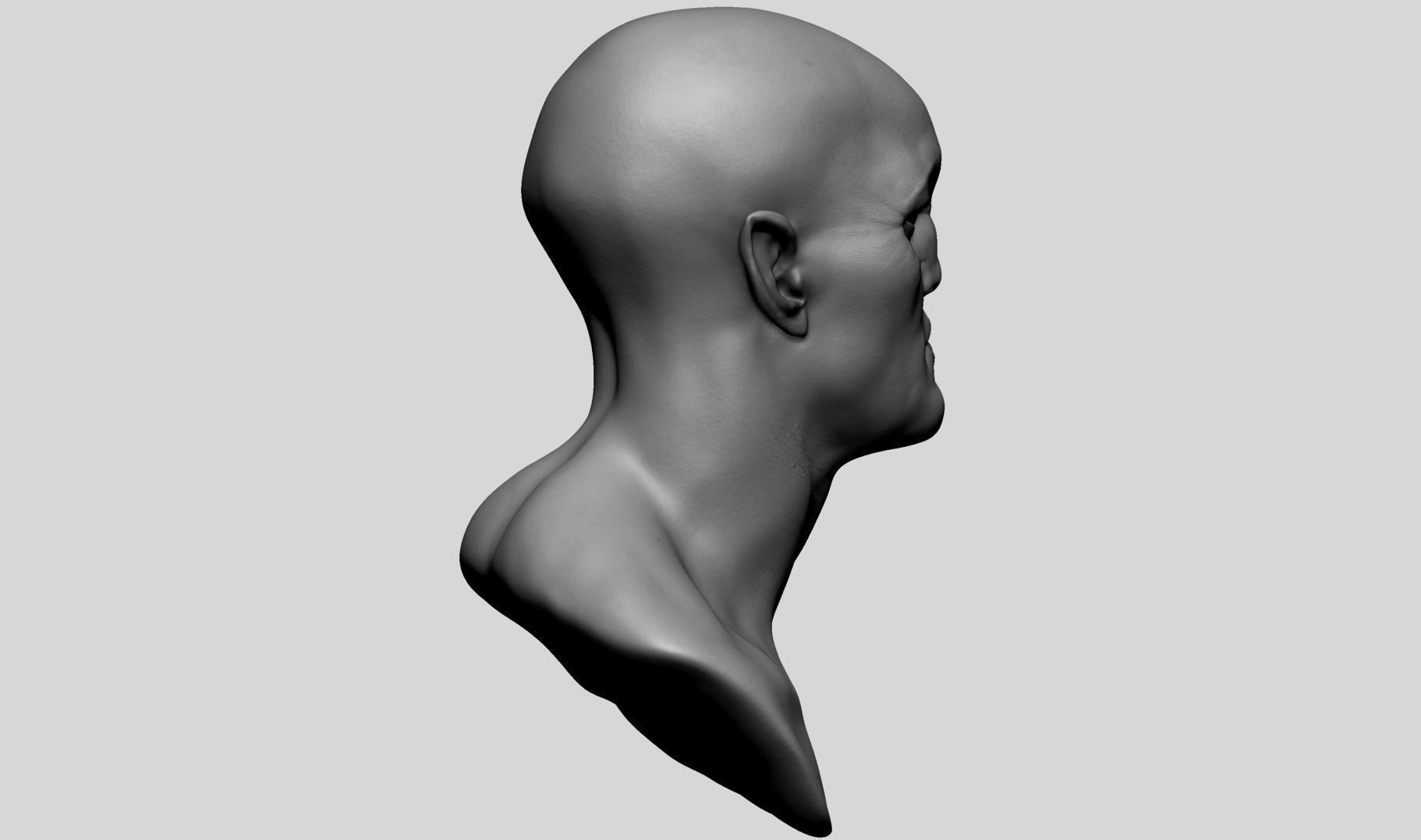 Creature Head A 3D model_3