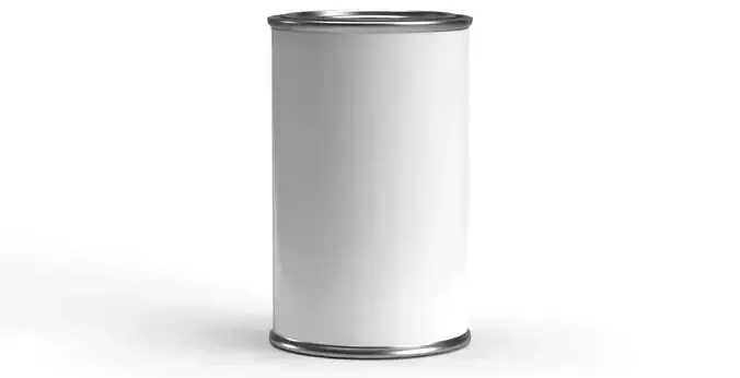 Half quart paint can with lid 3D model