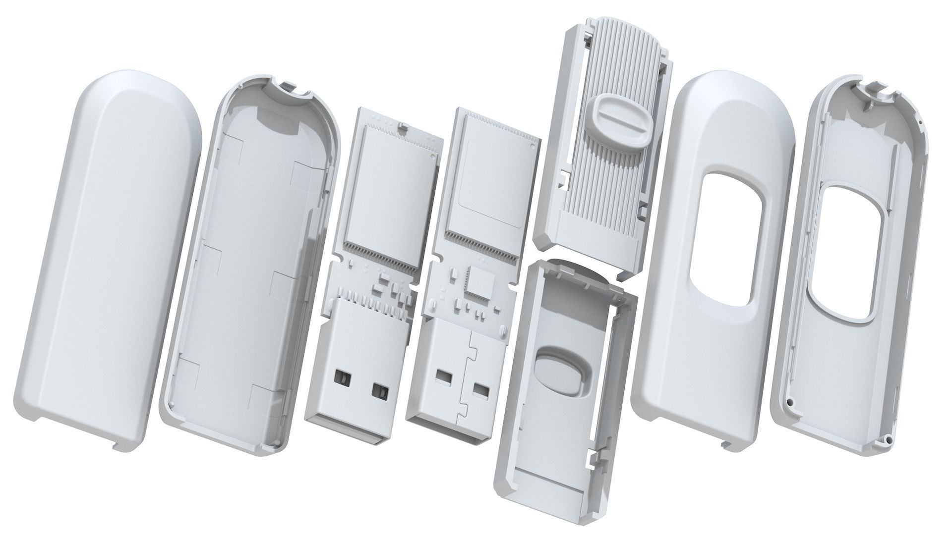 USB Flash Drive Team C145 3D model_16