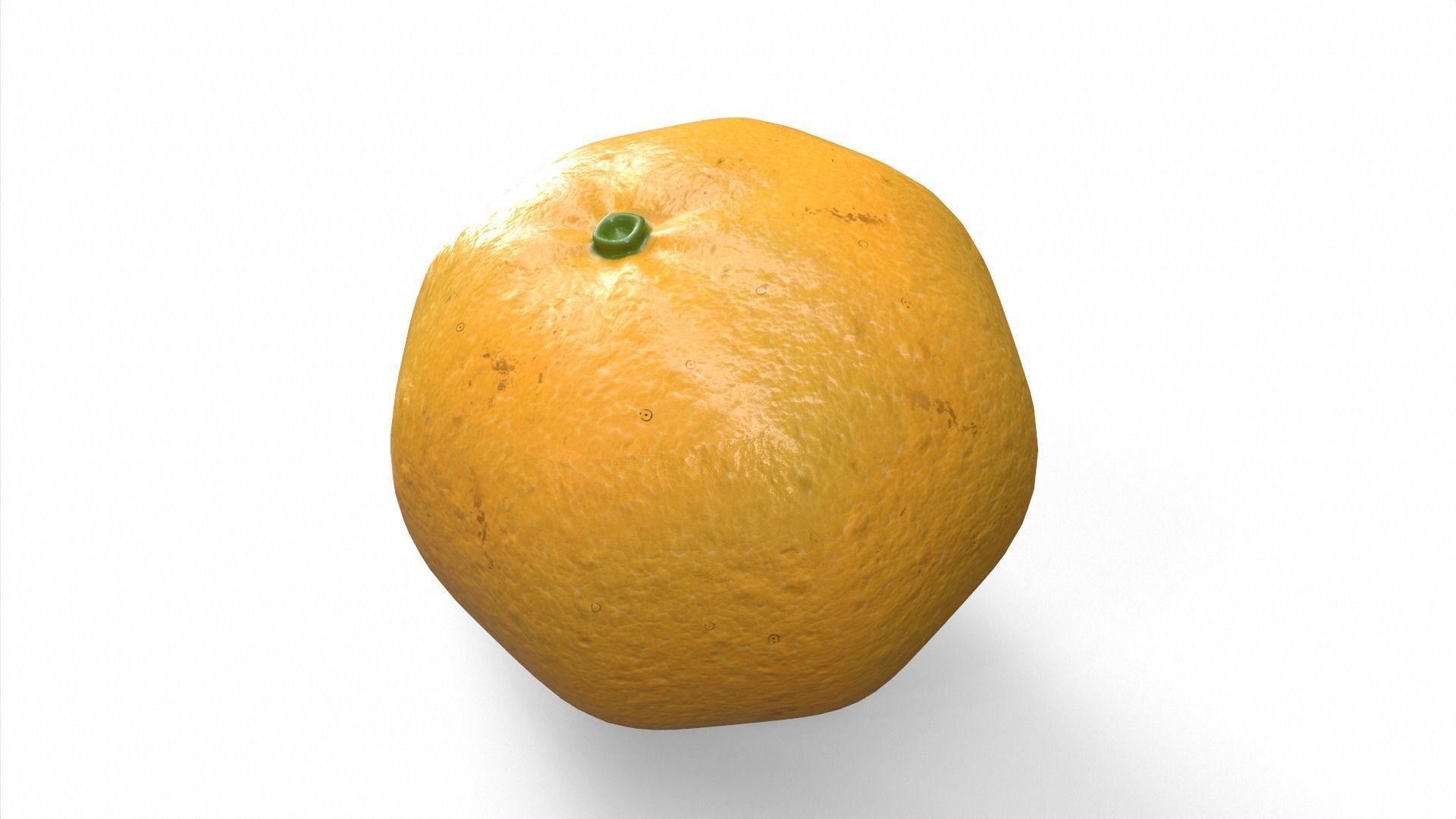 Orange Low-poly 3D model_5