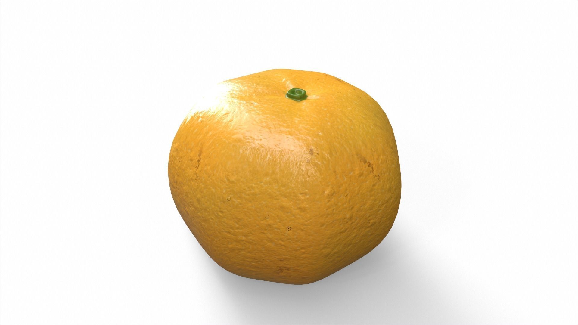 Orange Low-poly 3D model_3