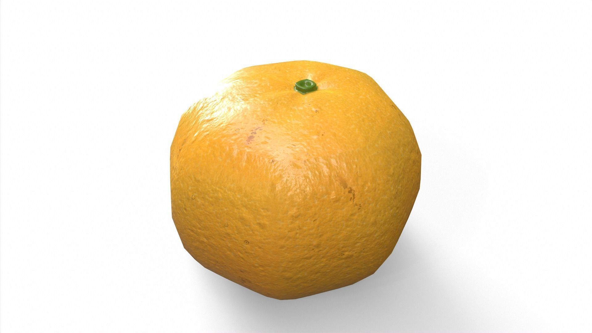 Orange Low-poly 3D model_2