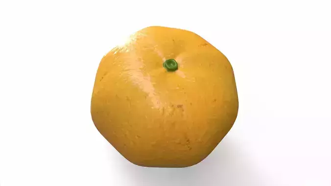 Orange Low-poly 3D model