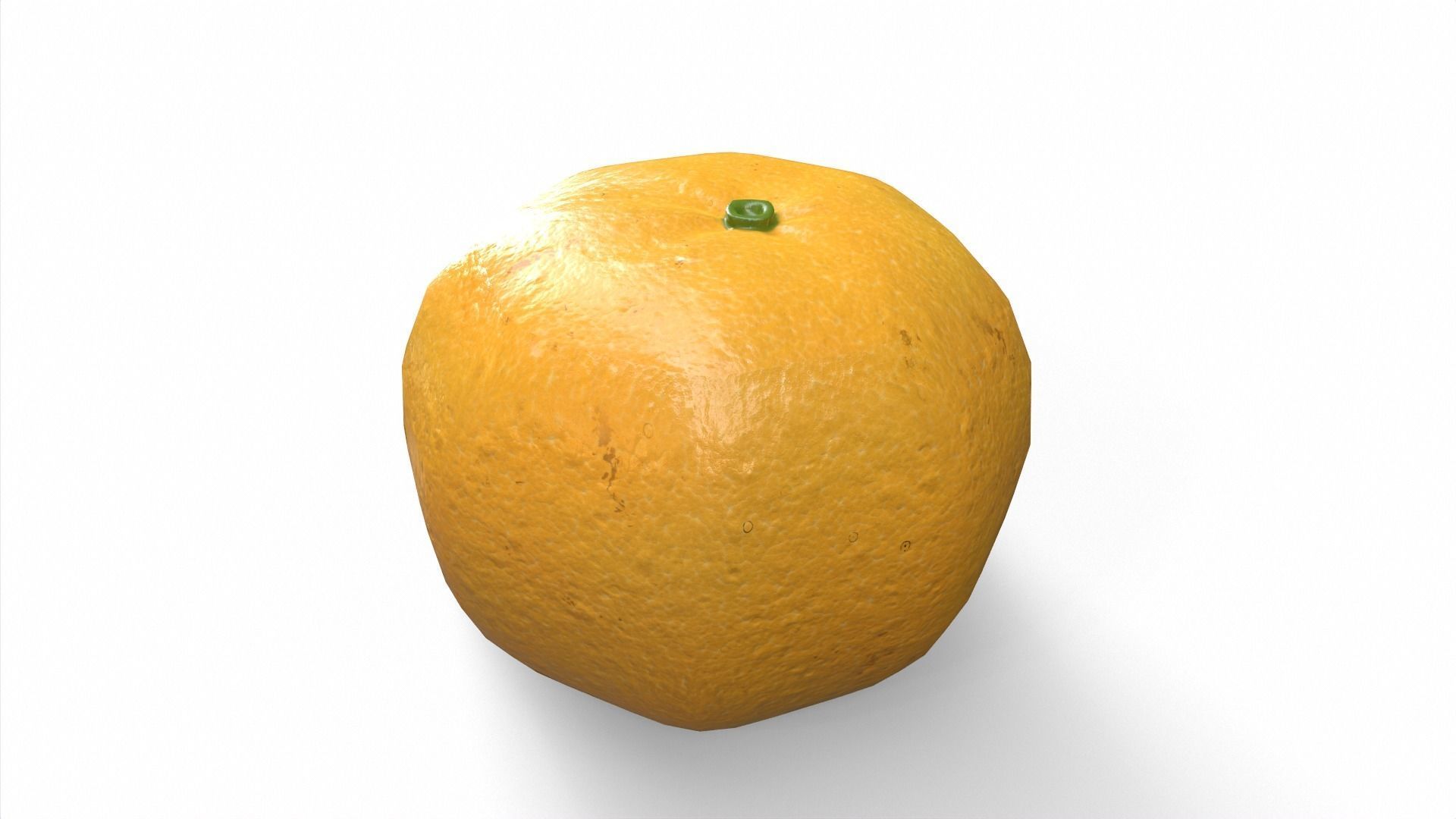 Orange Low-poly 3D model_1